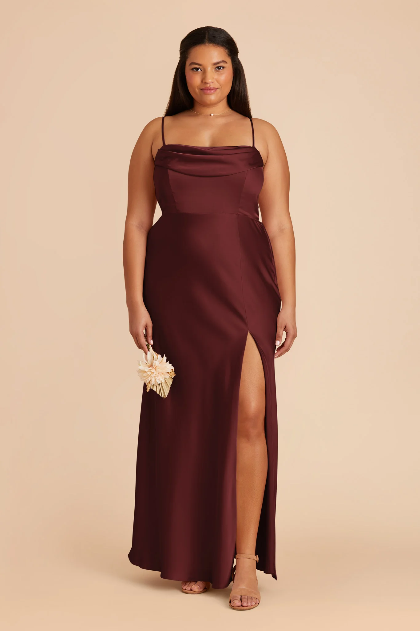 Matte Satin Cabernet Dress - XNAUWBI