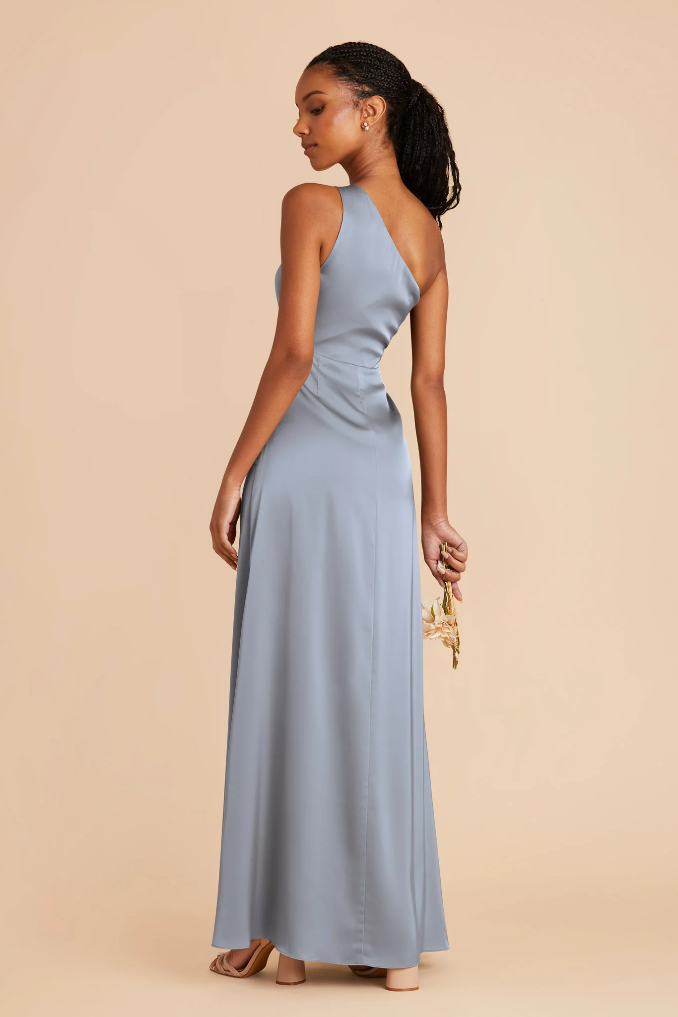 Matte Satin Dusty Blue Dress - XNAUWBI