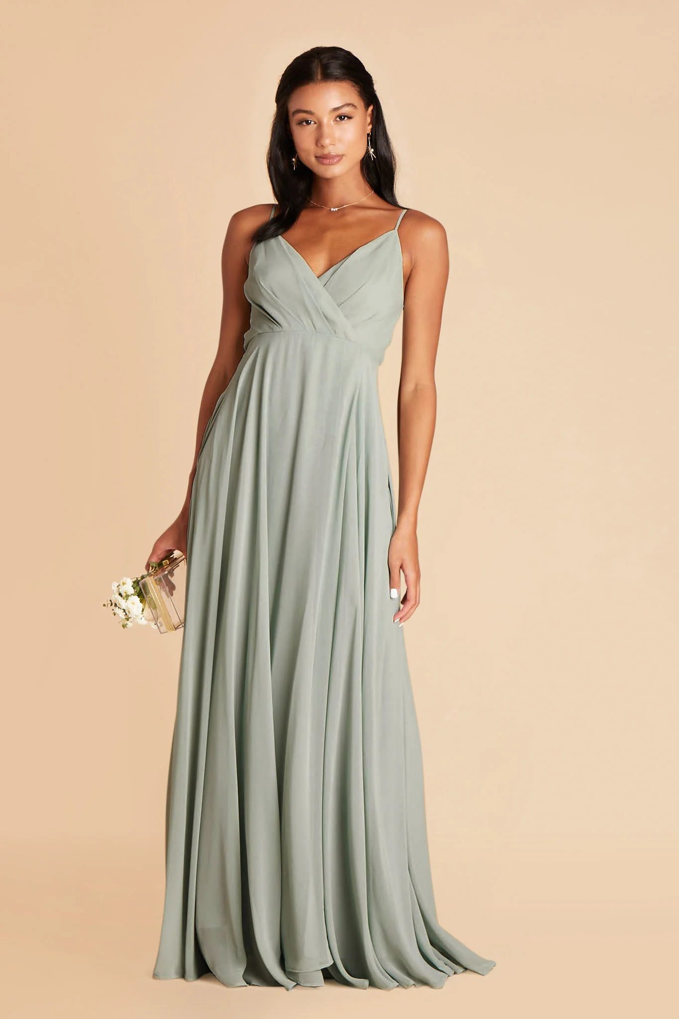 Chiffon Sage Dress - XNAUWBI
