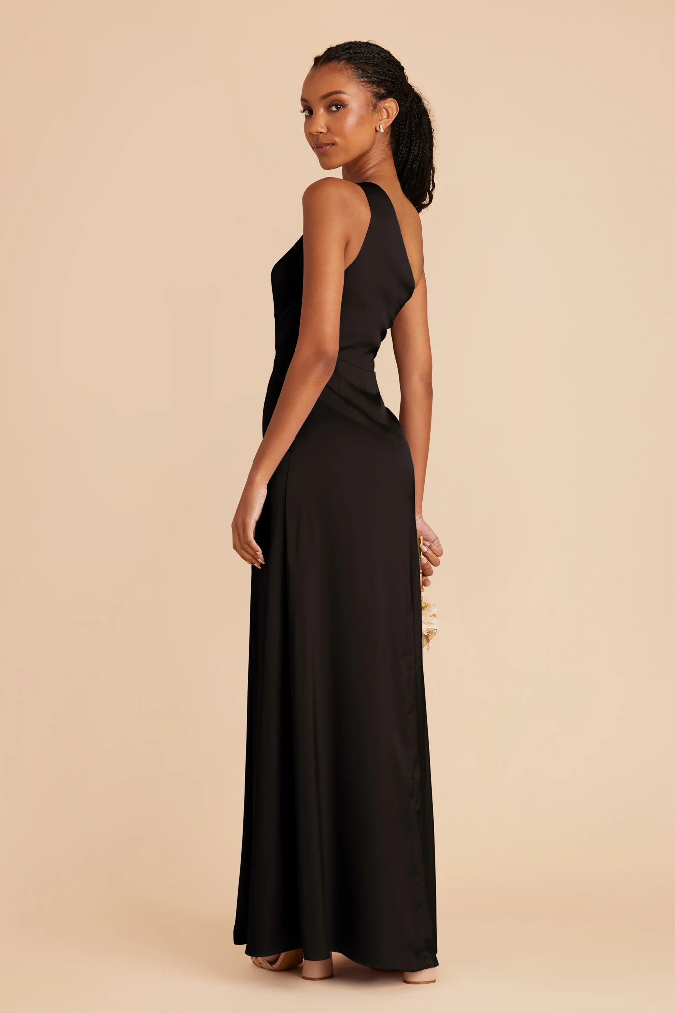 Matte Satin Black Dress - XNAUWBI