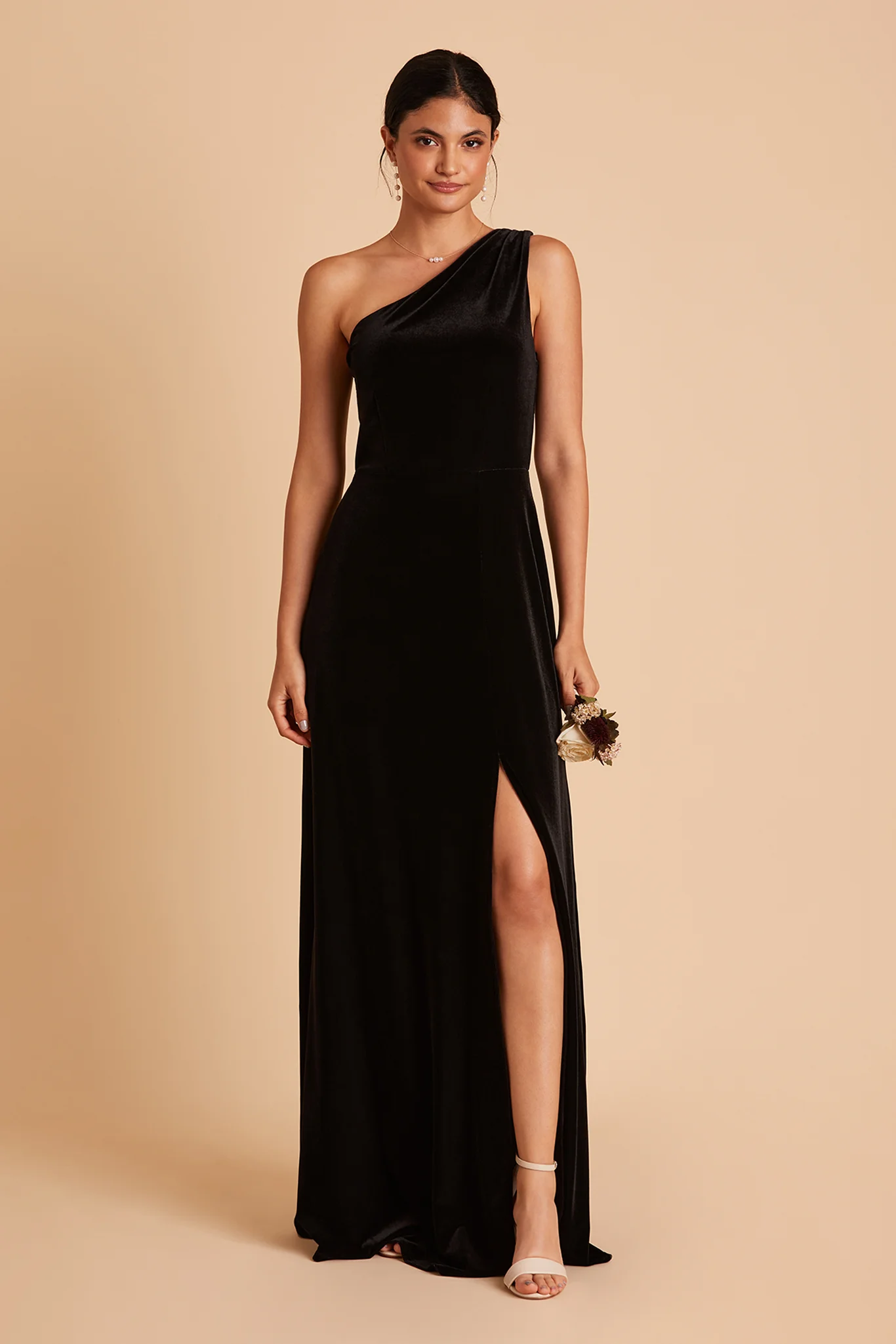 Velvet Black Dress - XNAUWBI
