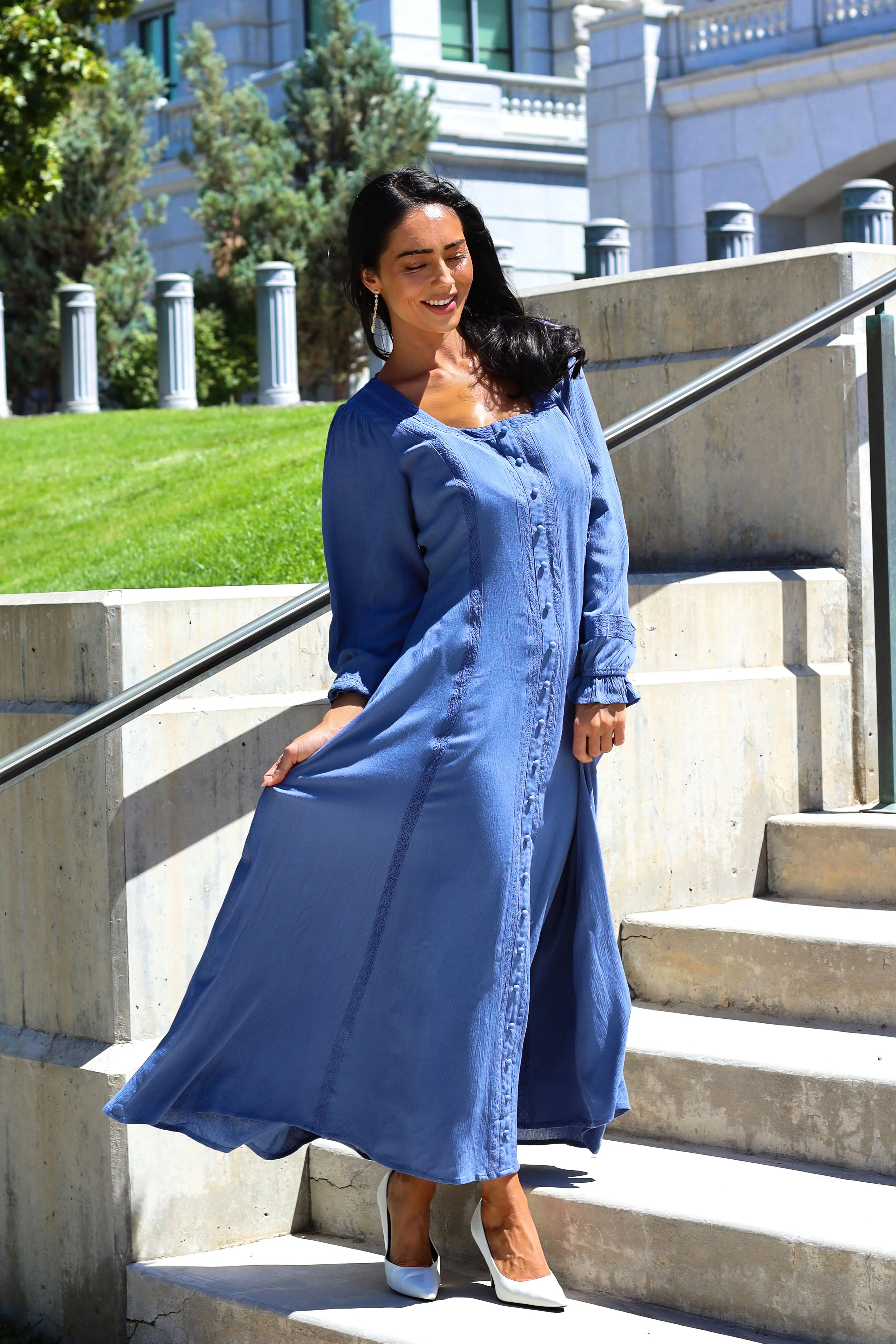 The Brett Elemental Blue Dresses - XNAUWBI