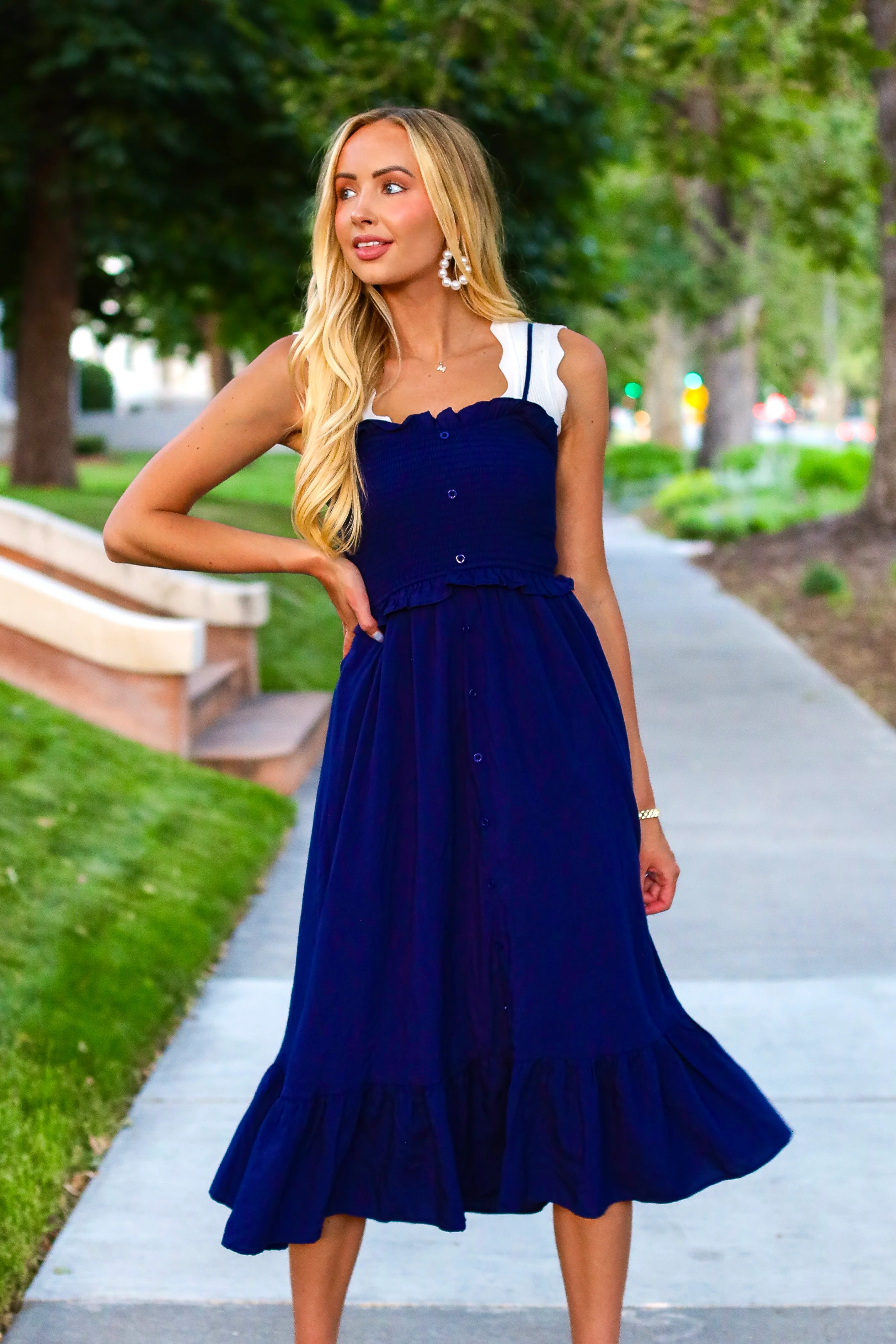 The Jones Passport Blue Dresses - XNAUWBI