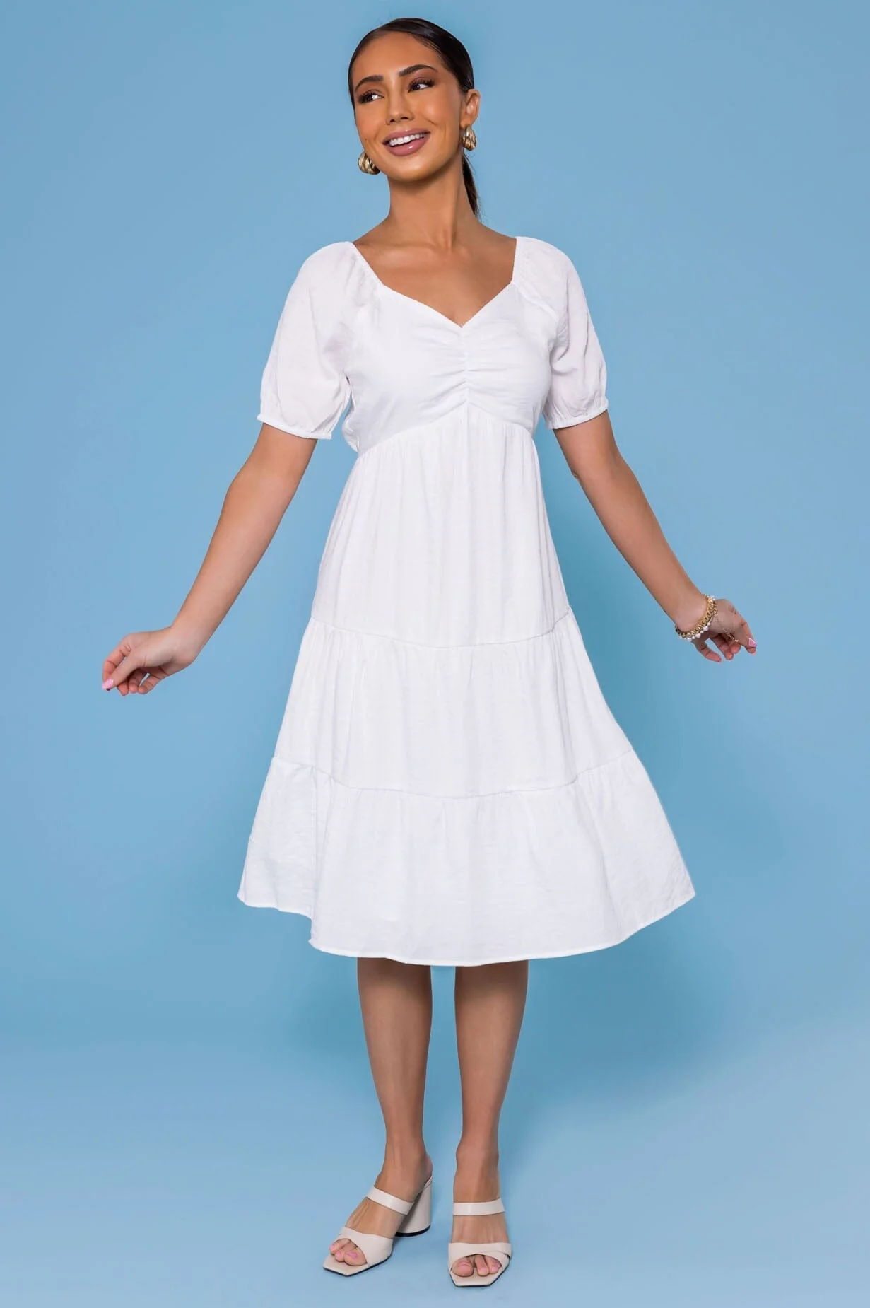 The Olivia White Dresses - XNAUWBI