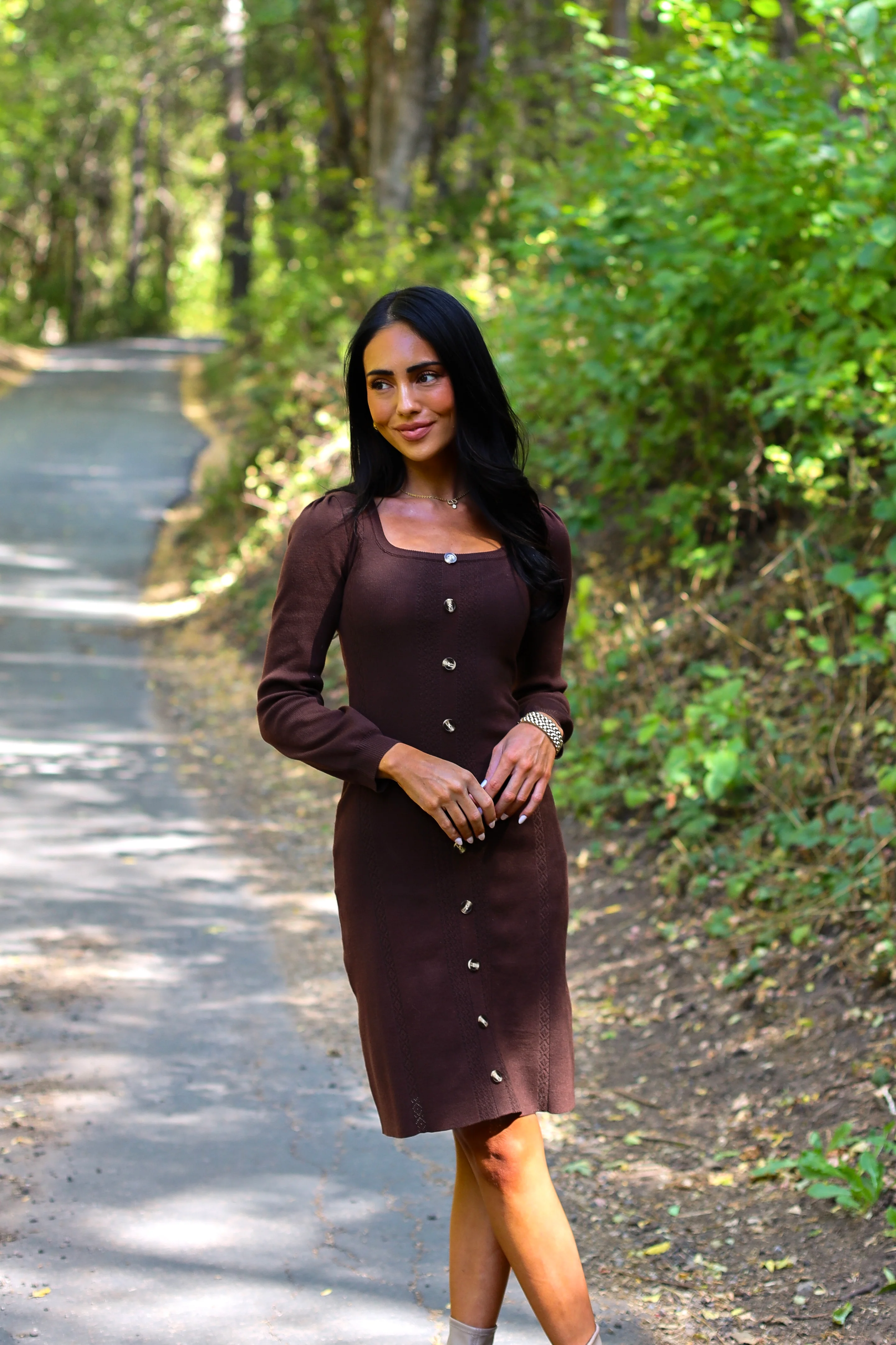 The Jodi Walnut Dresses - XNAUWBI