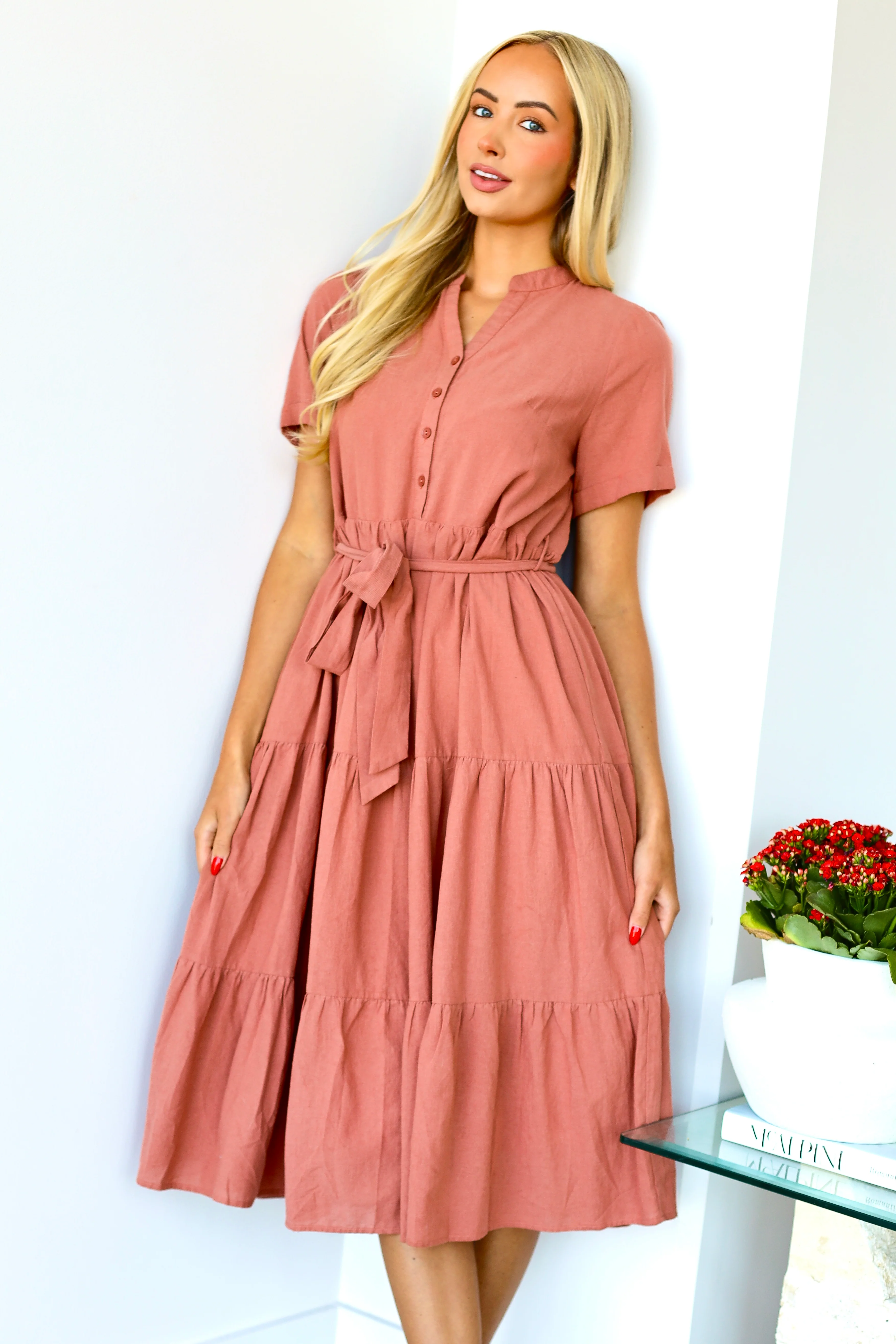 The Wynna Antique Rose Dresses - XNAUWBI