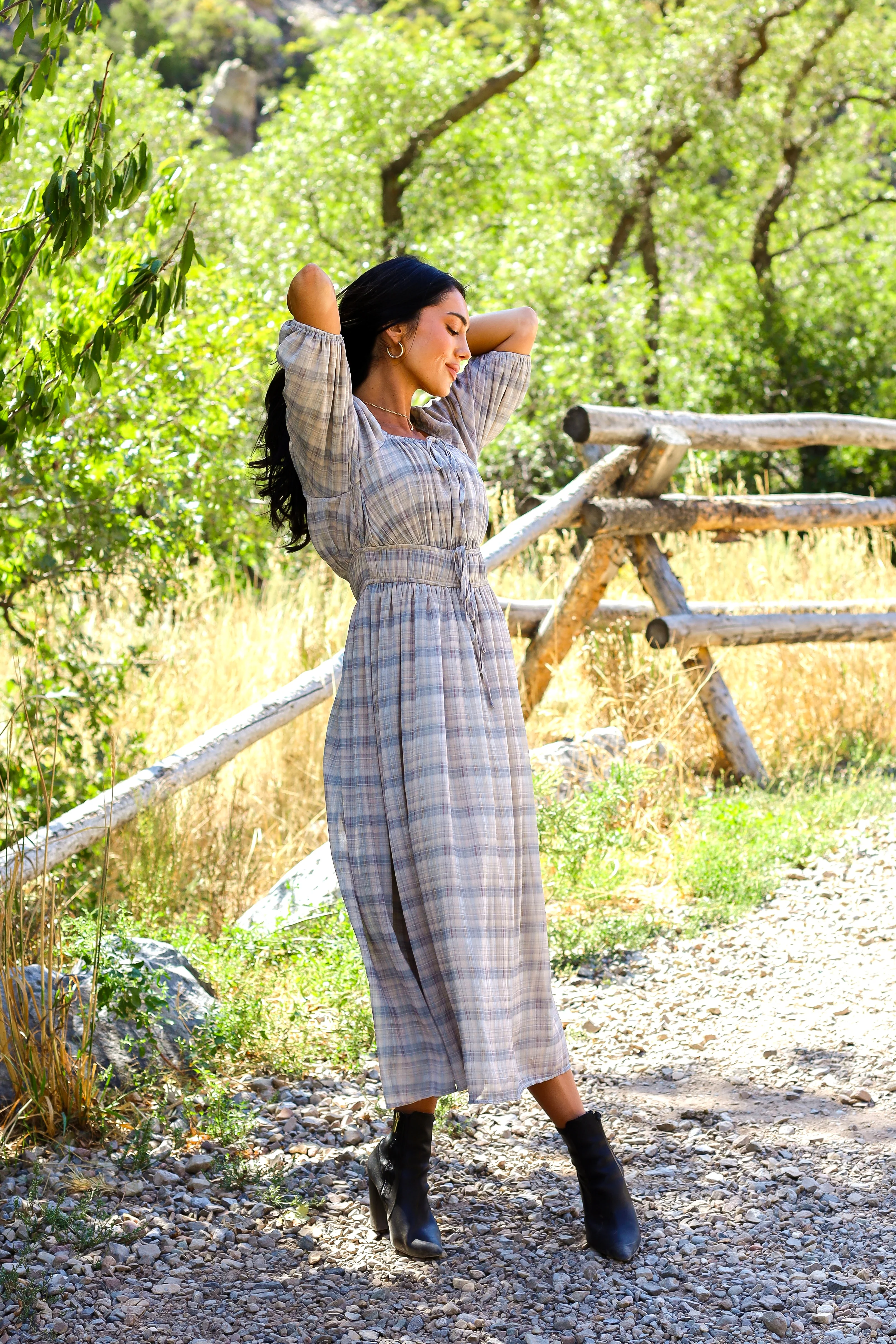 The Dyer Frosty Plaid Dresses - XNAUWBI