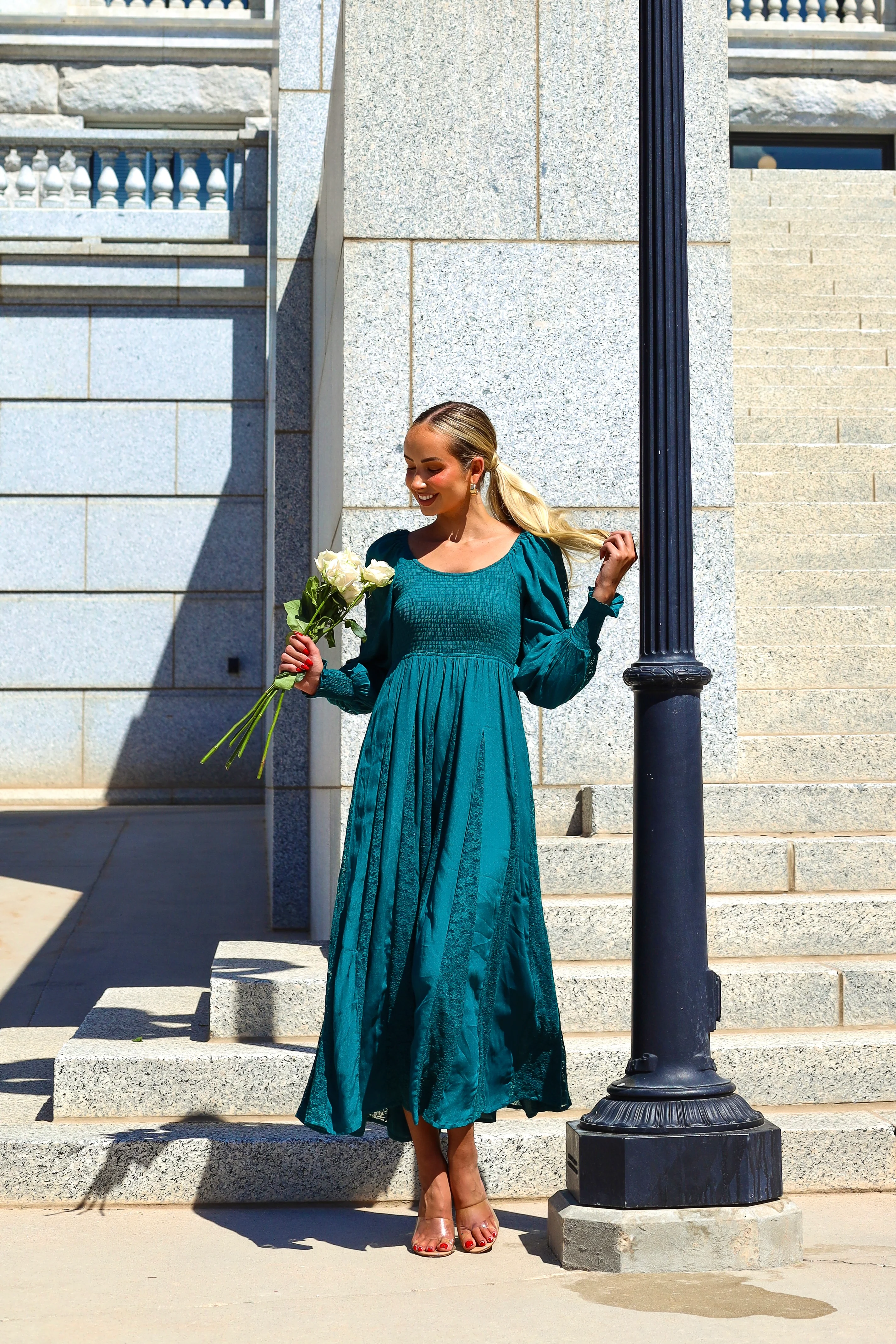 The Brenet Dark Jewel Teal Dresses - XNAUWBI