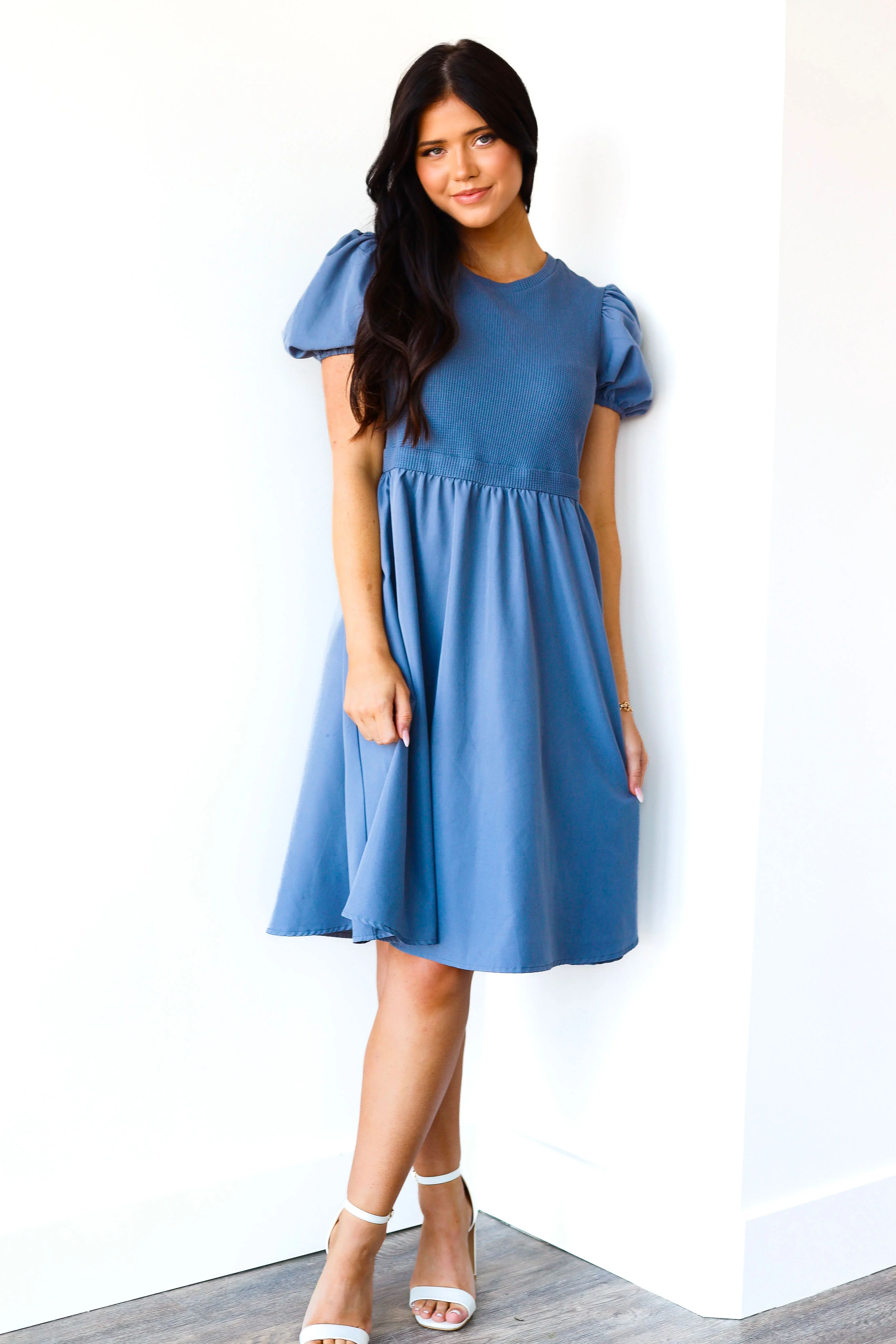 The Ophelia Cornflower Blue Dresses - XNAUWBI