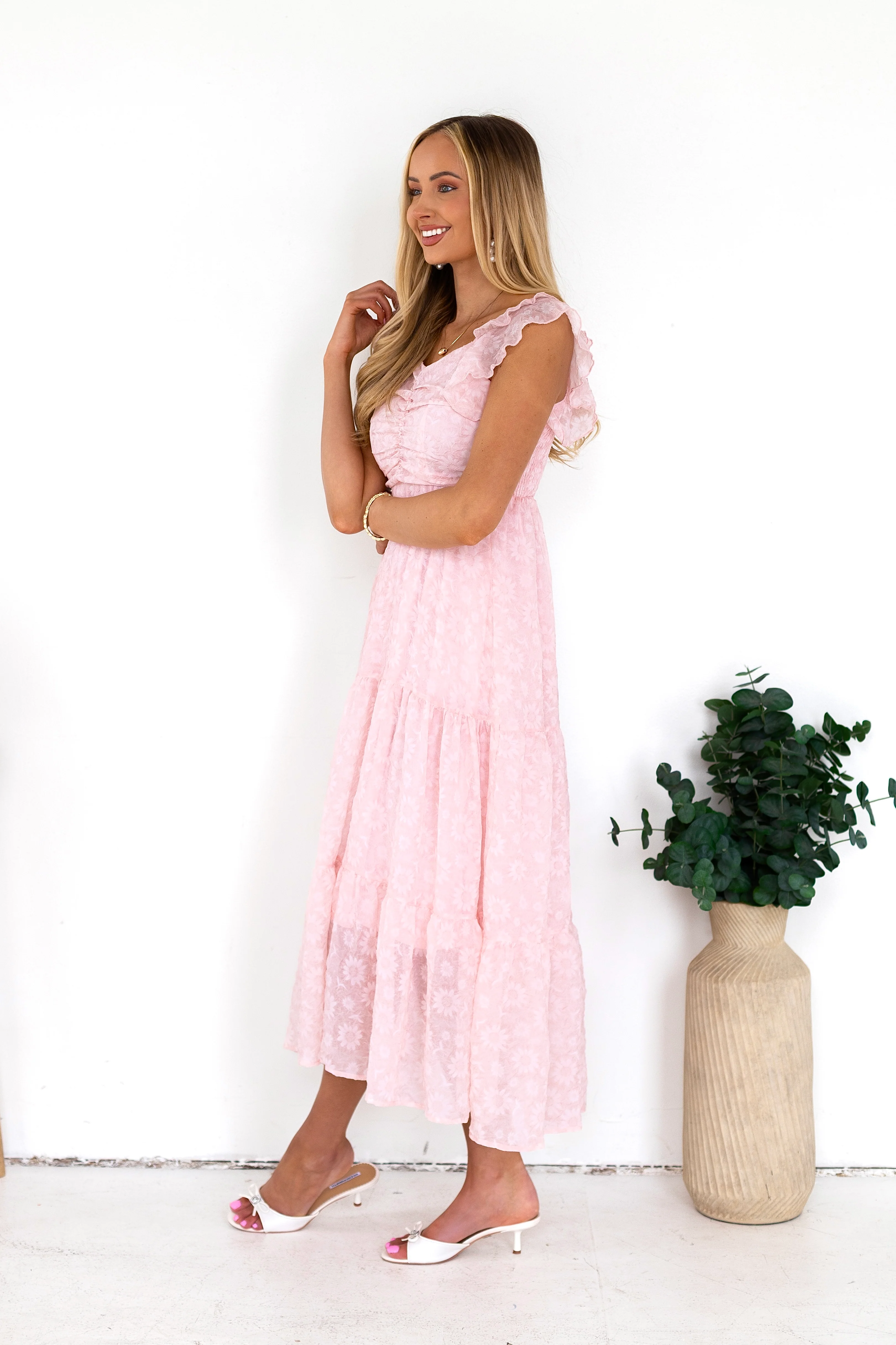 The Carrie Delicate Pink Dresses - XNAUWBI