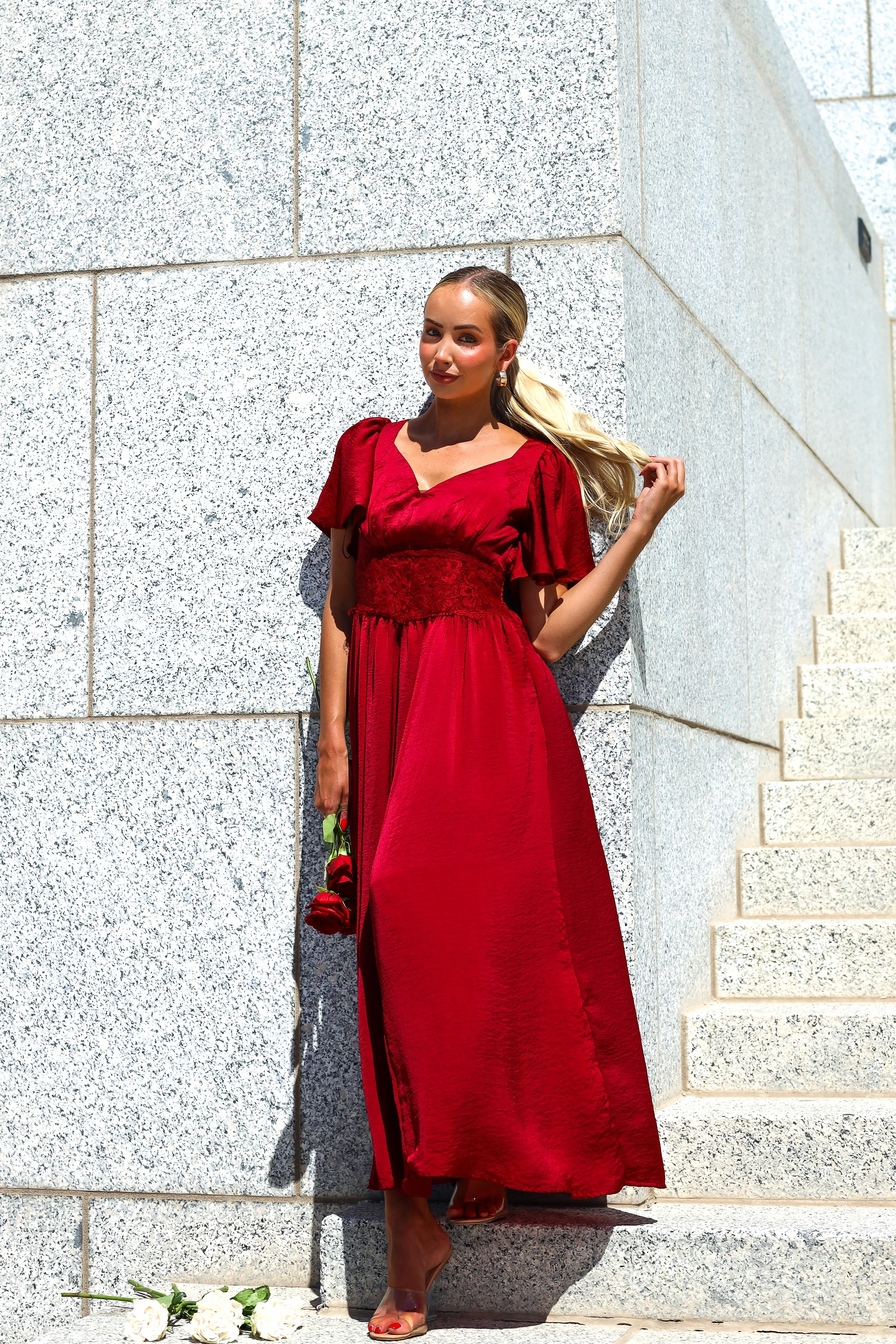 The Kendria Cranberry Dresses - XNAUWBI