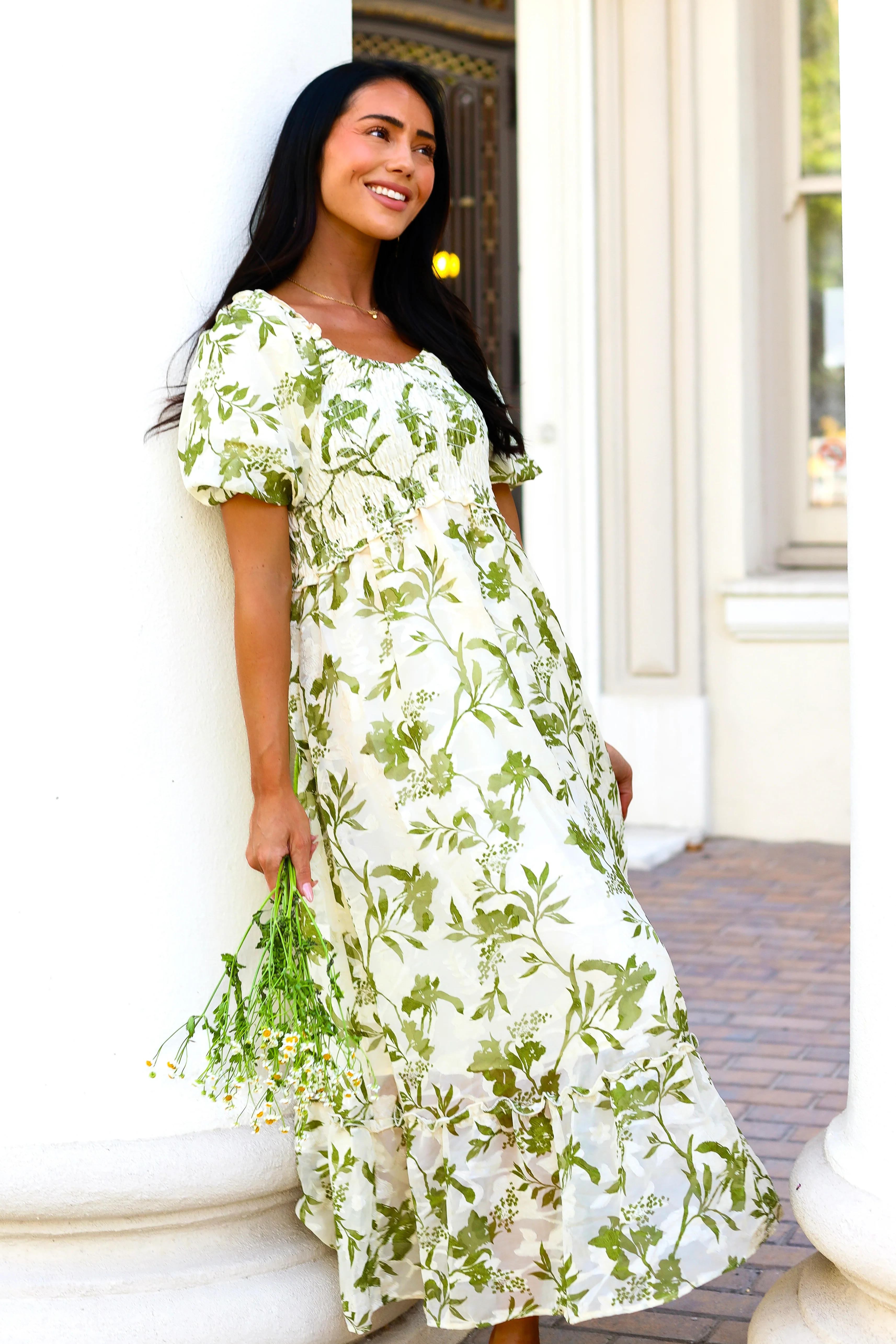 The Jensen Olivebrush Bloom Dresses - XNAUWBI