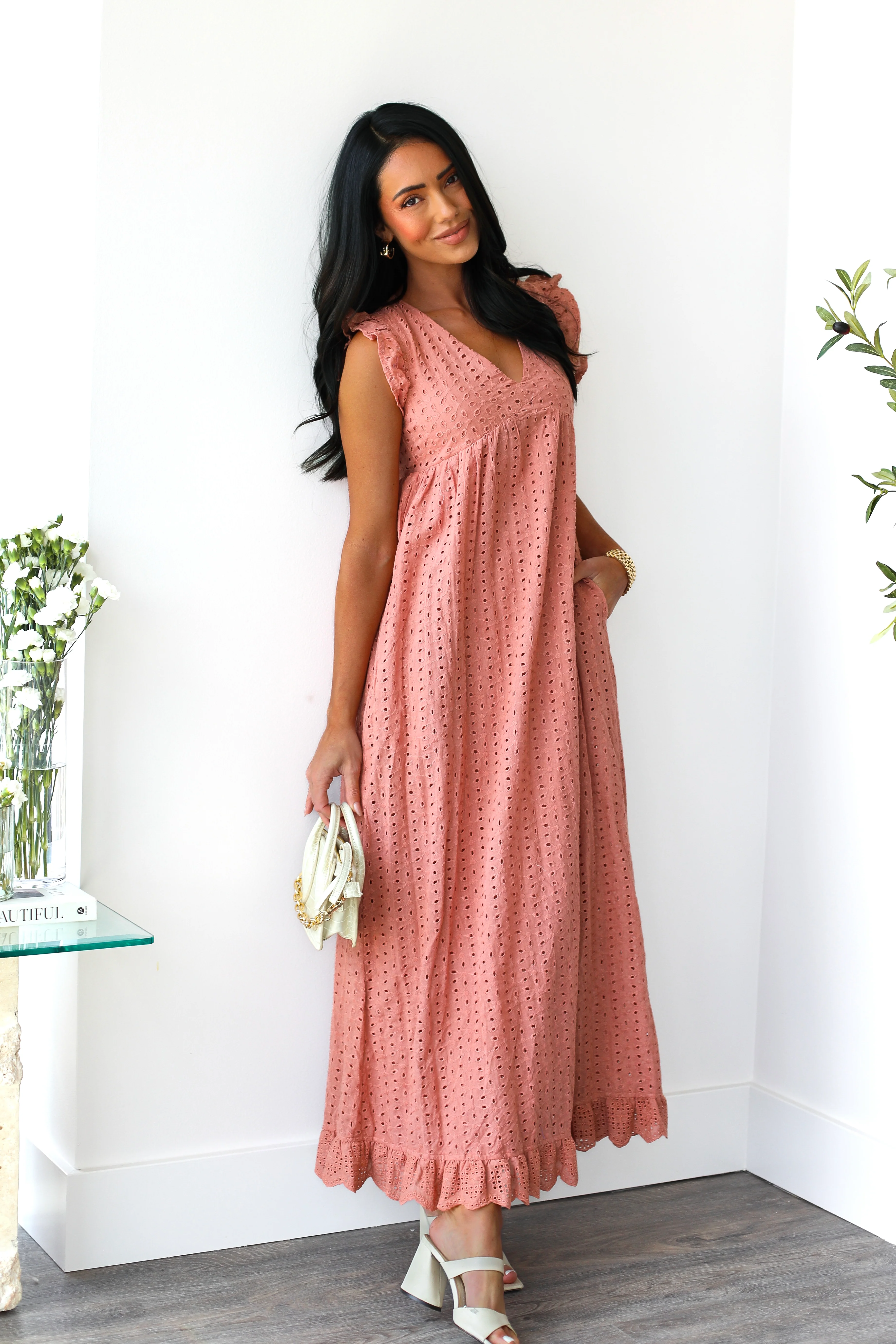 The Dutton Light Coral Dresses - XNAUWBI