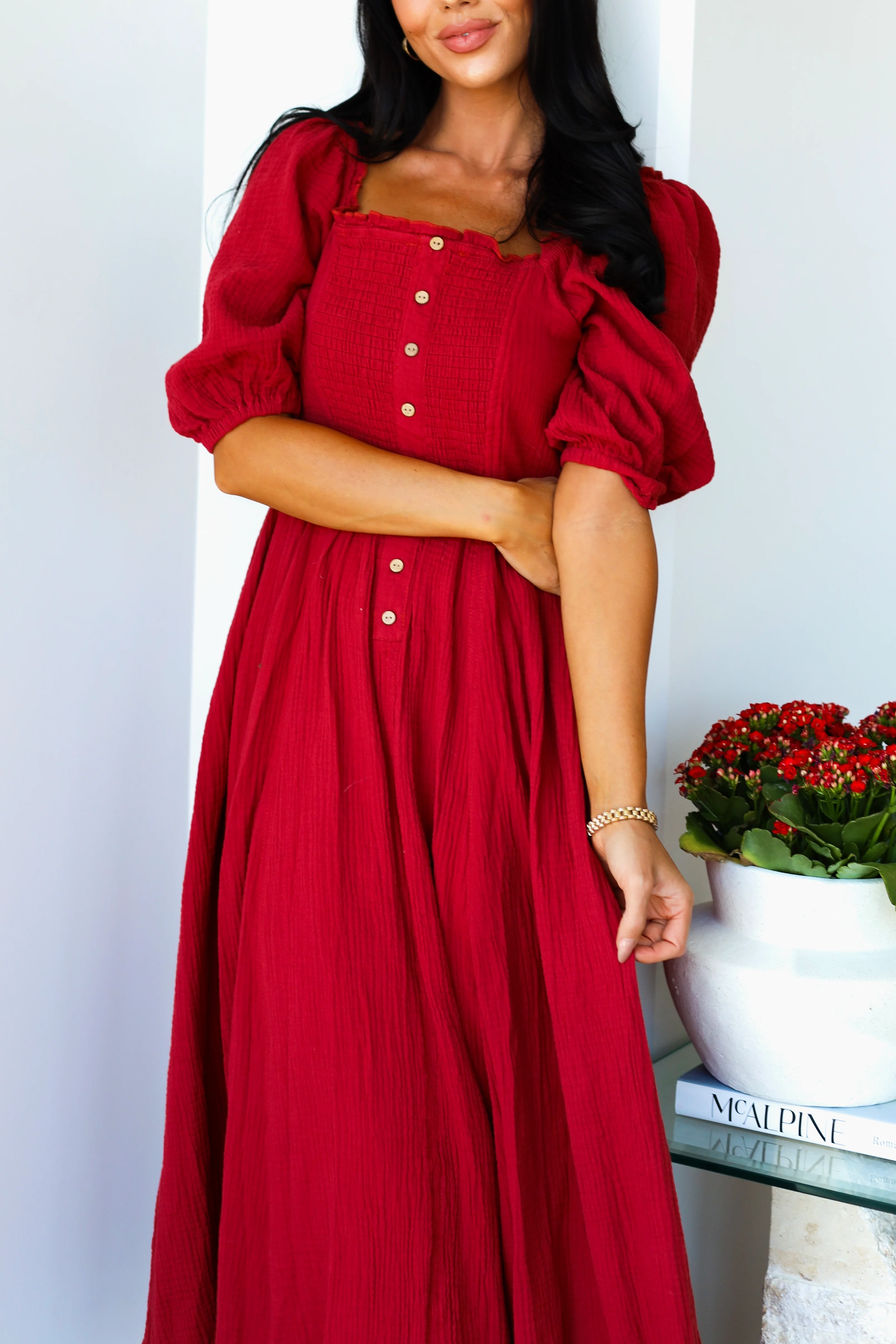 The Lylie Cranberry Dresses - XNAUWBI