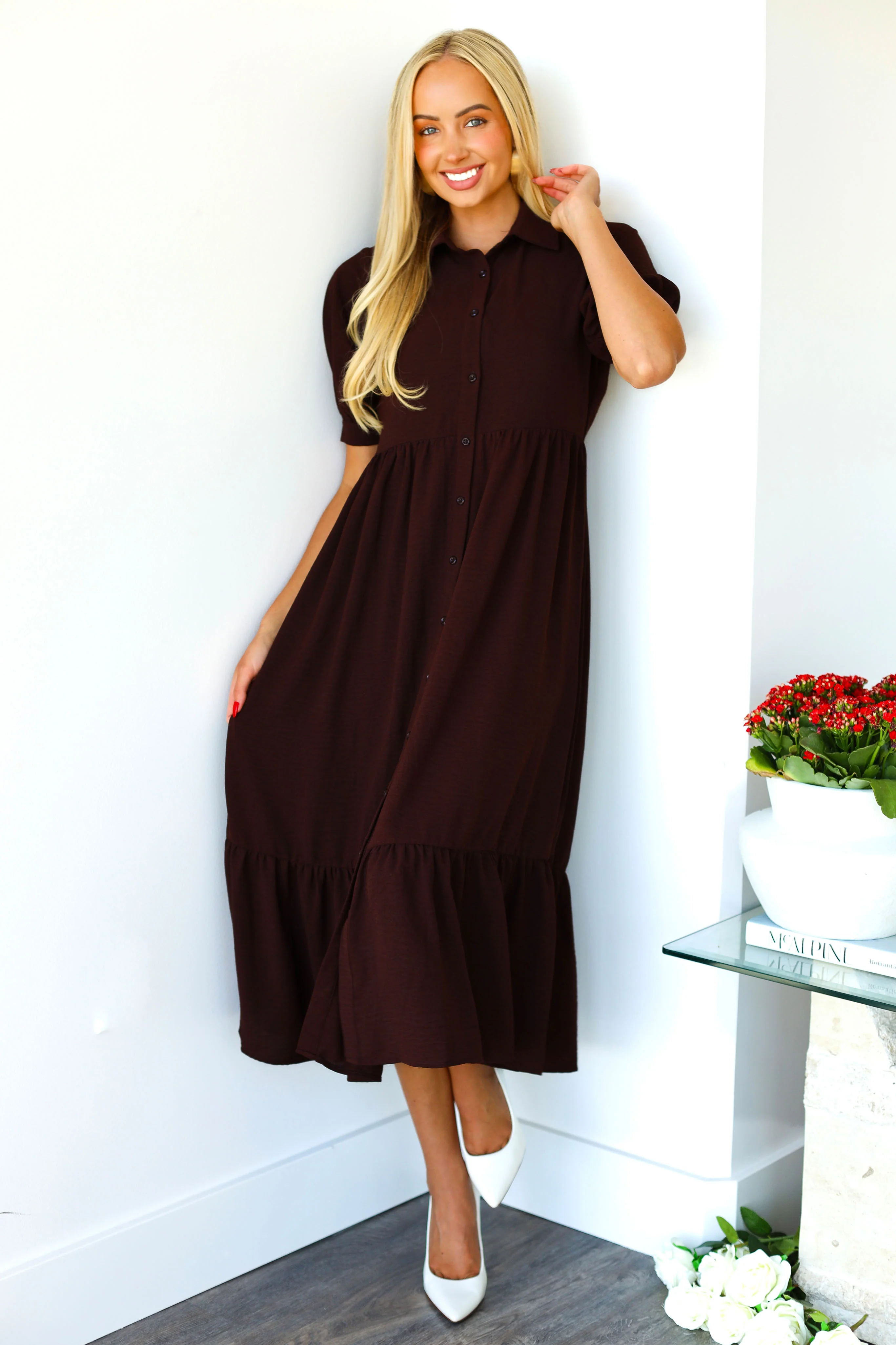 The Leo Espresso Dresses - XNAUWBI