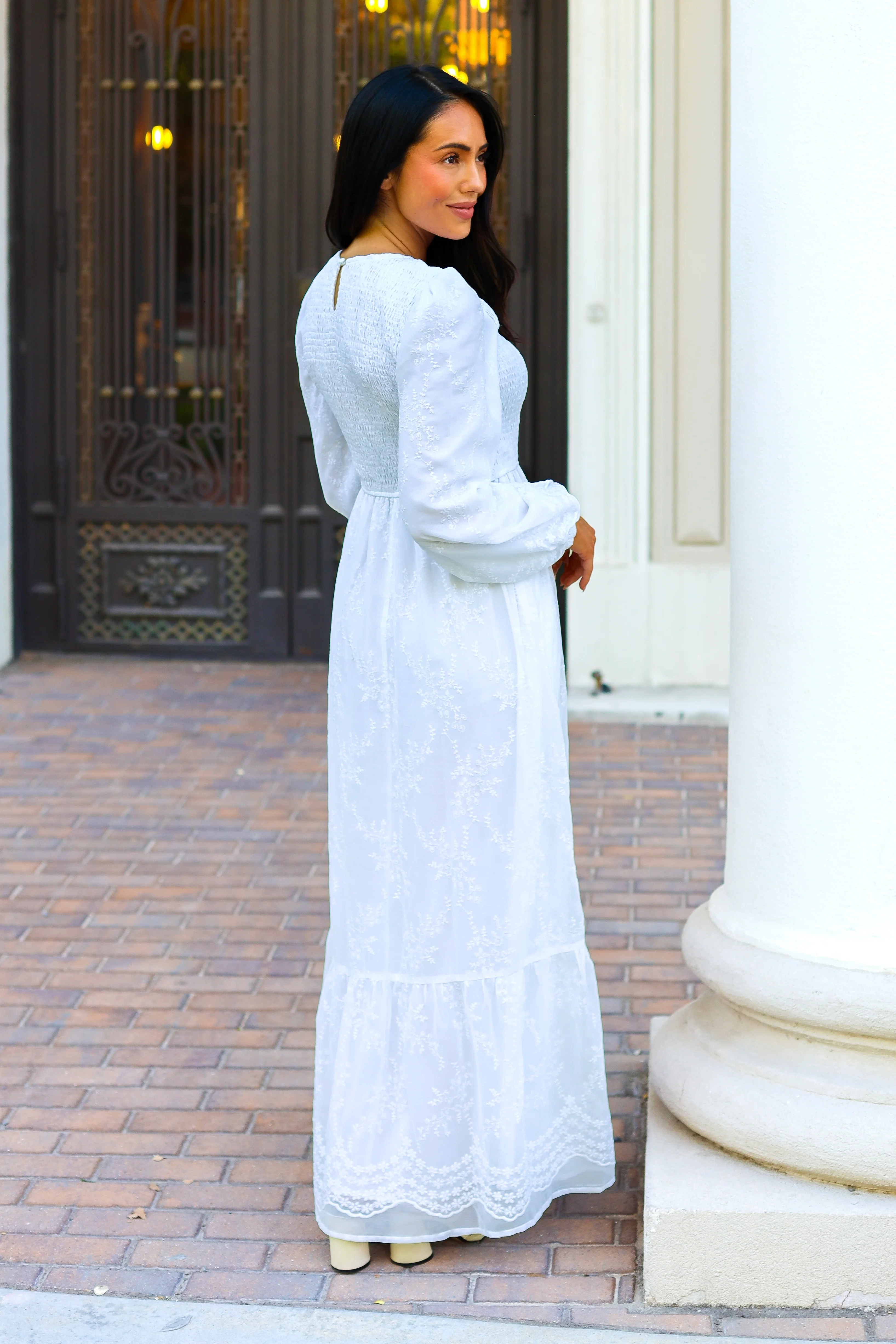 The Memrie Pure White Dresses - XNAUWBI