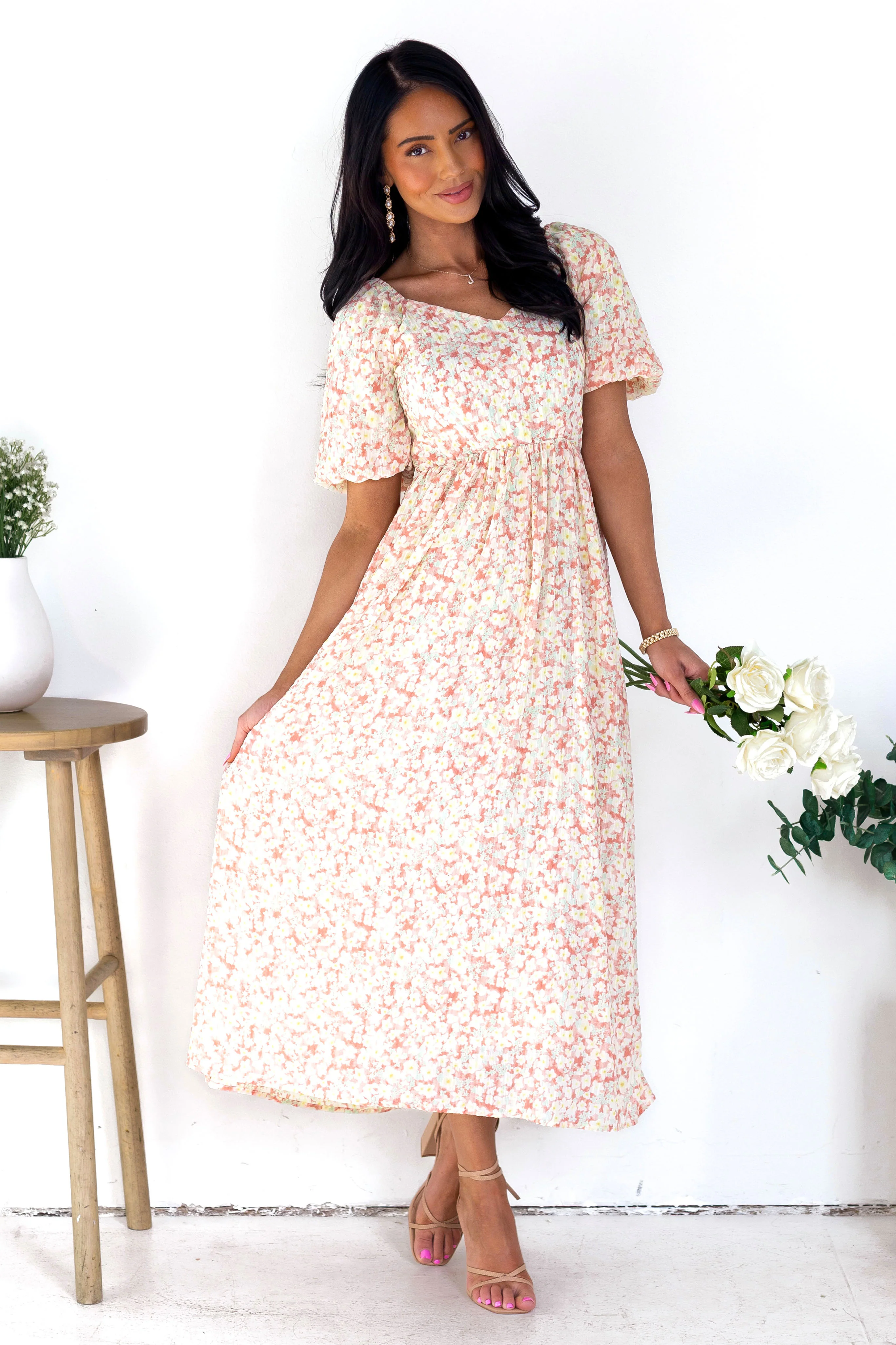 The Sunday Seashell Coral Dresses - XNAUWBI