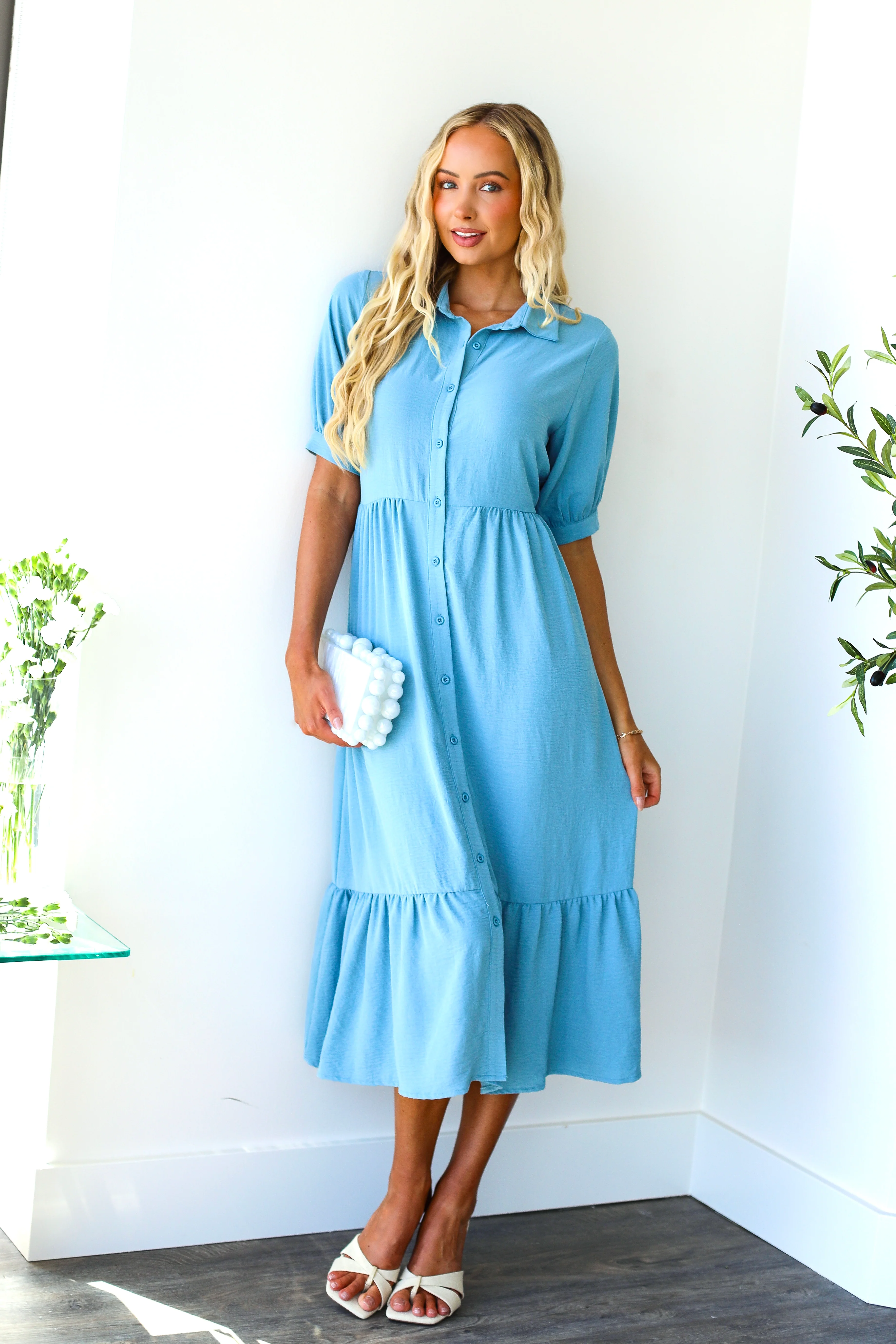 The Leo Breezy Blue Dresses - XNAUWBI