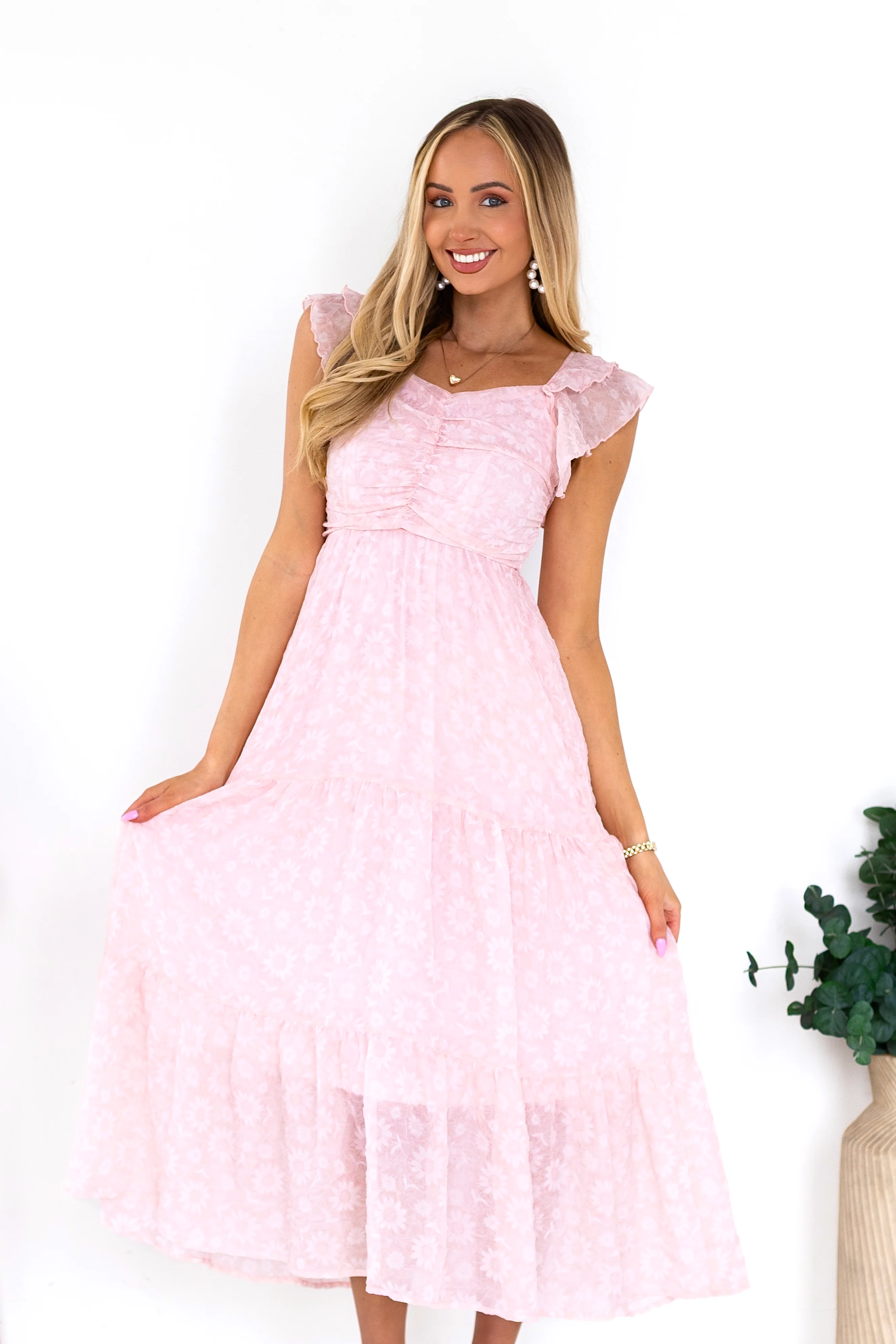 The Carrie Delicate Pink Dresses - XNAUWBI