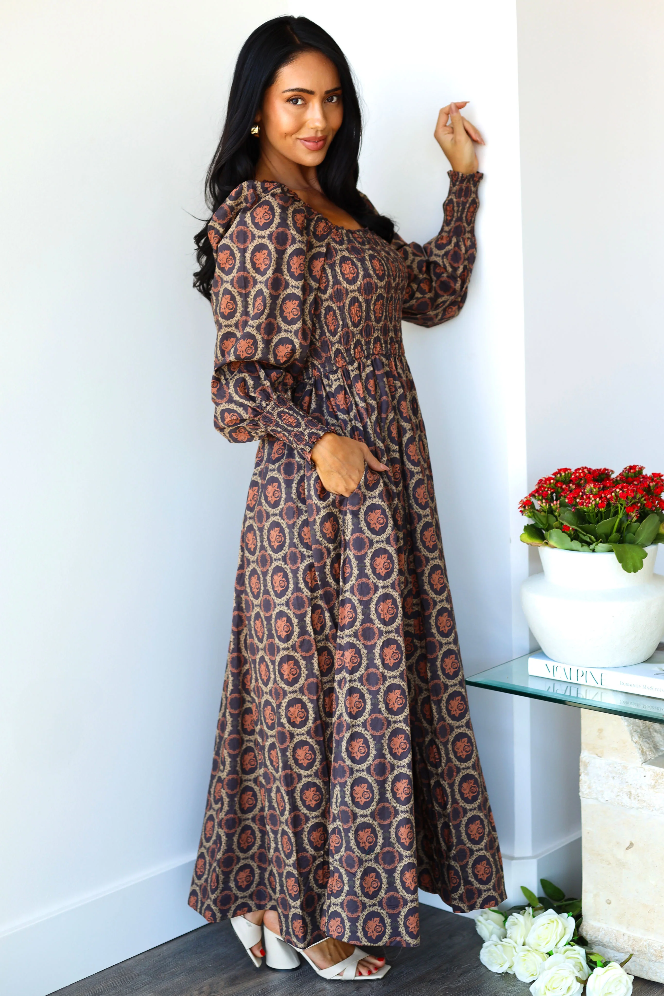 The Cami Umber Rust Dresses - XNAUWBI