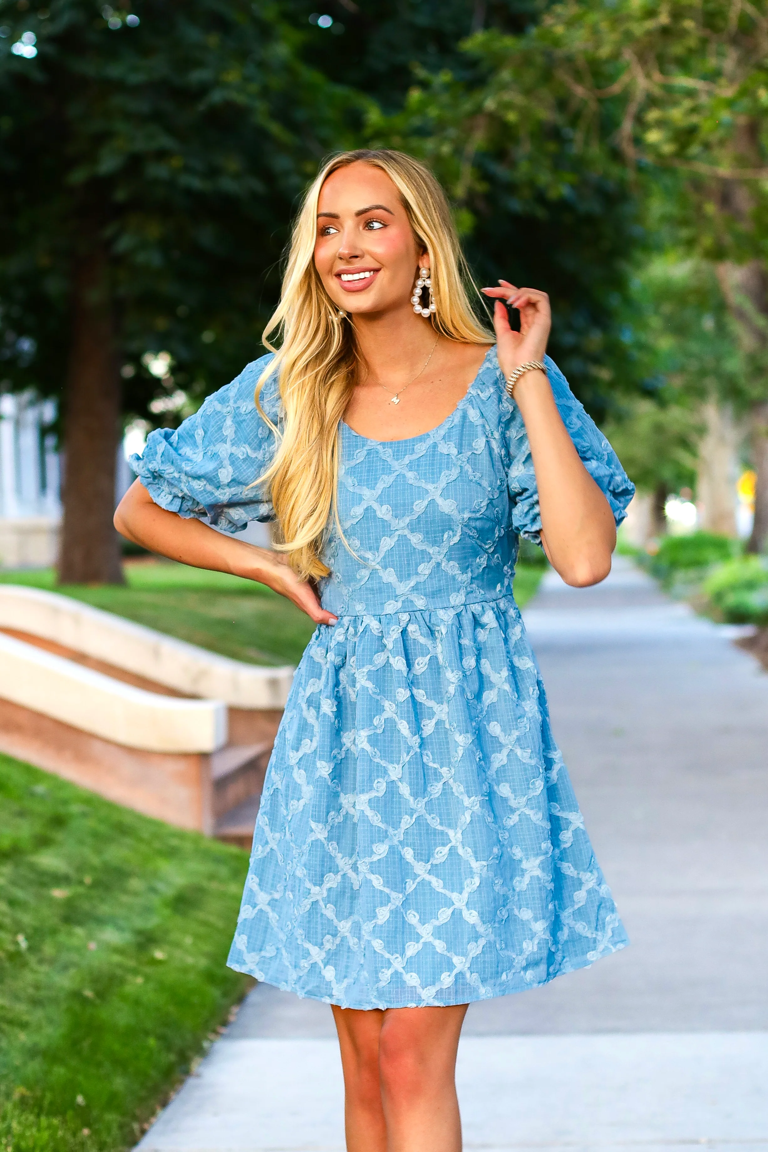 The Selma Stonewashed Blue Dresses - XNAUWBI