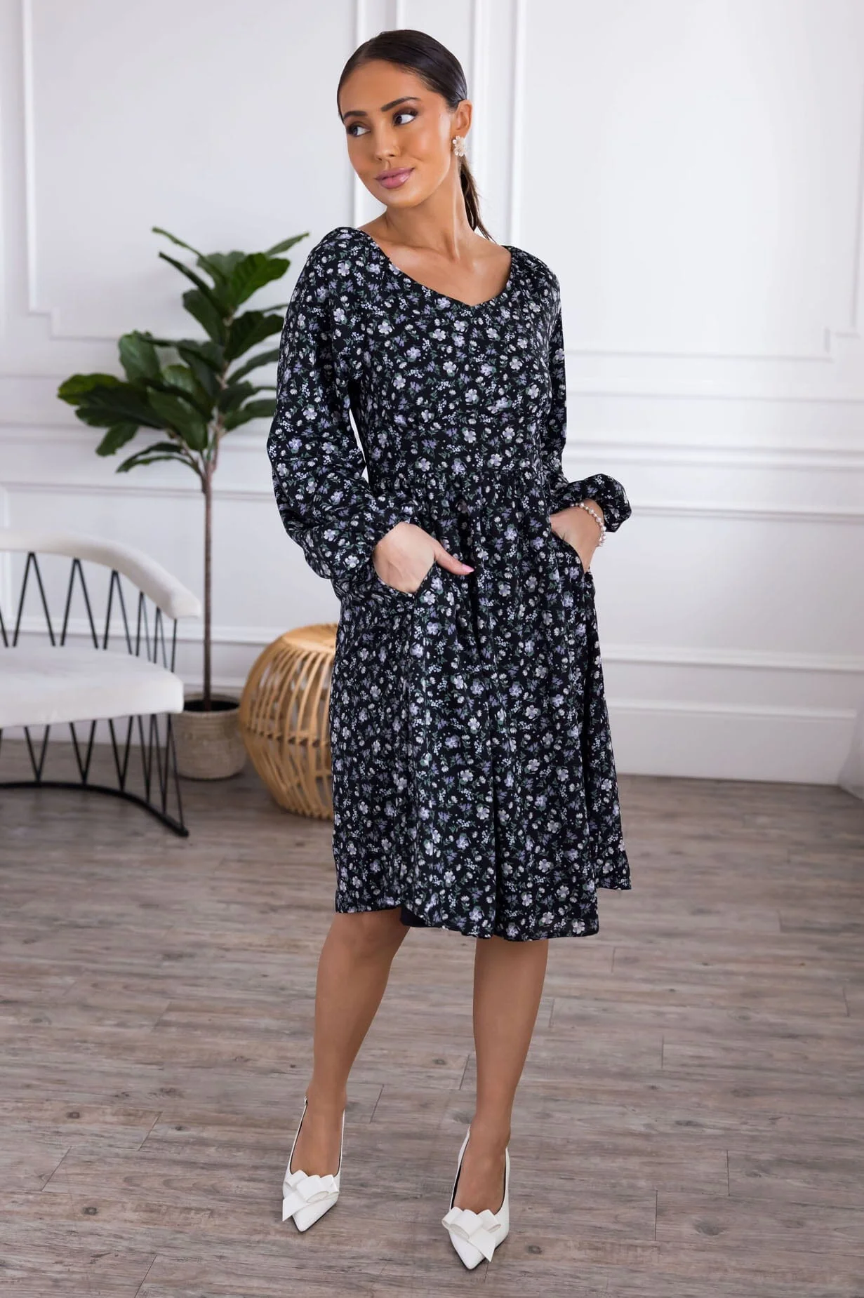 The Bryce Purple Watercolor Dresses - XNAUWBI