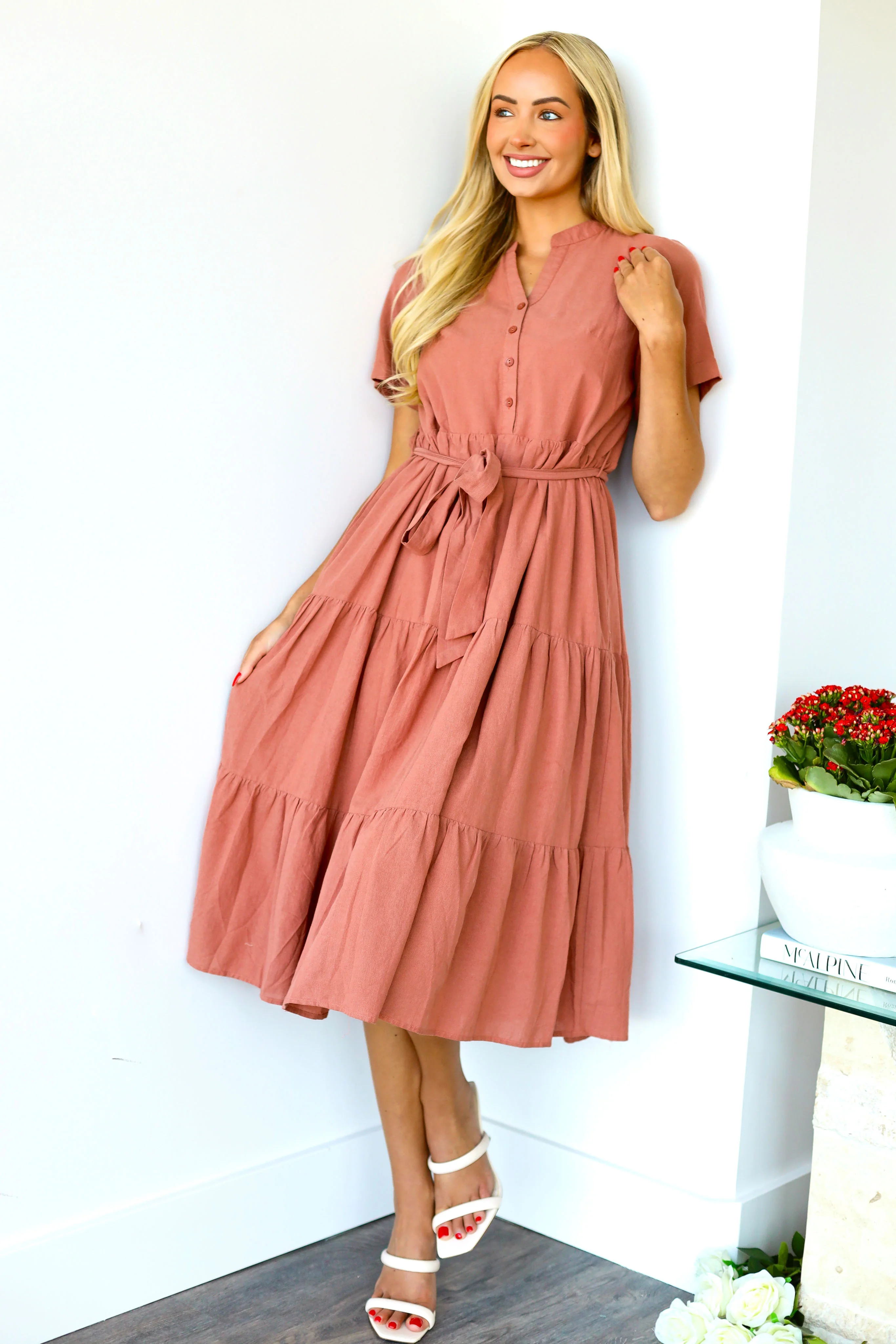 The Wynna Antique Rose Dresses - XNAUWBI