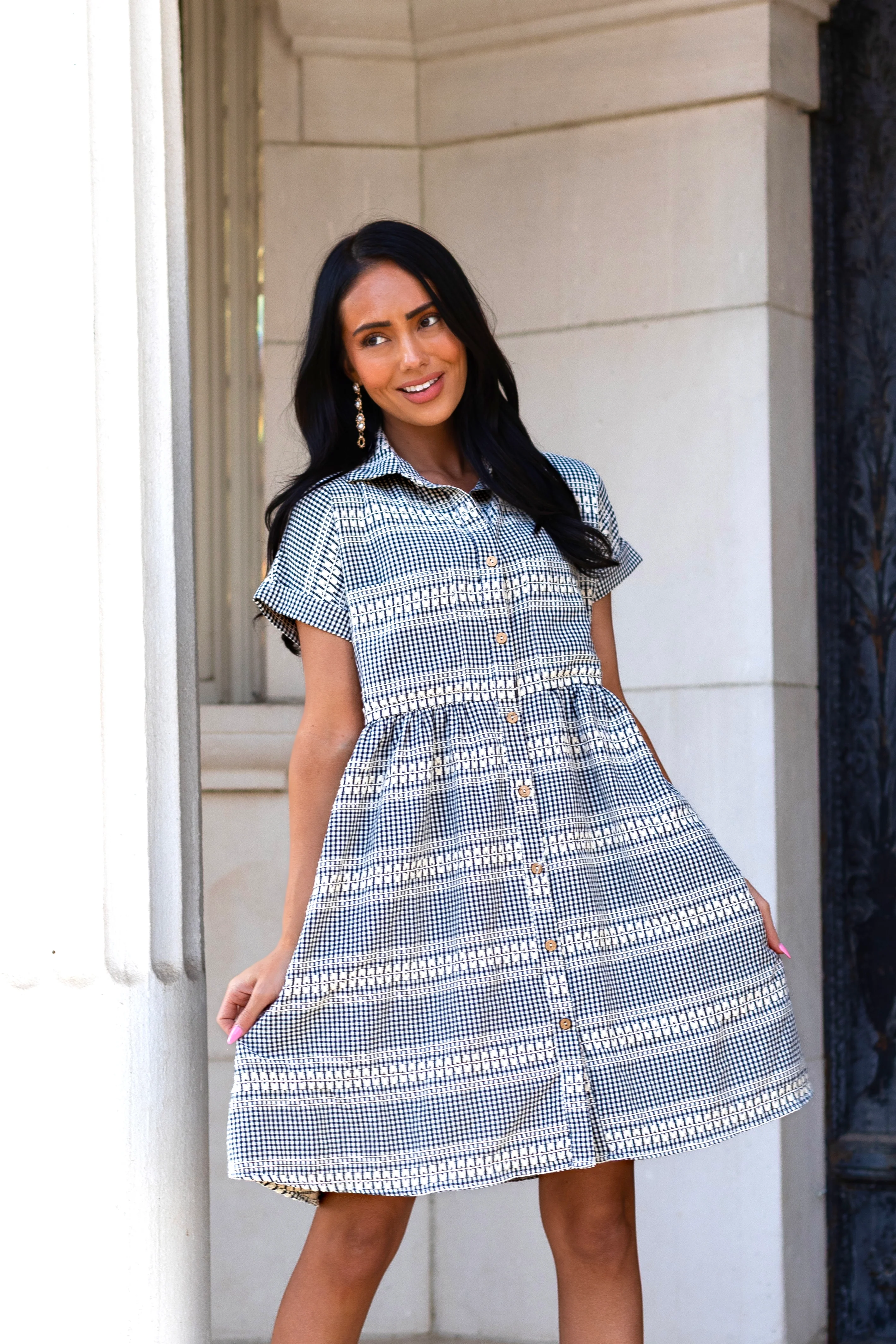 The Blanche Gingham Check Dresses - XNAUWBI
