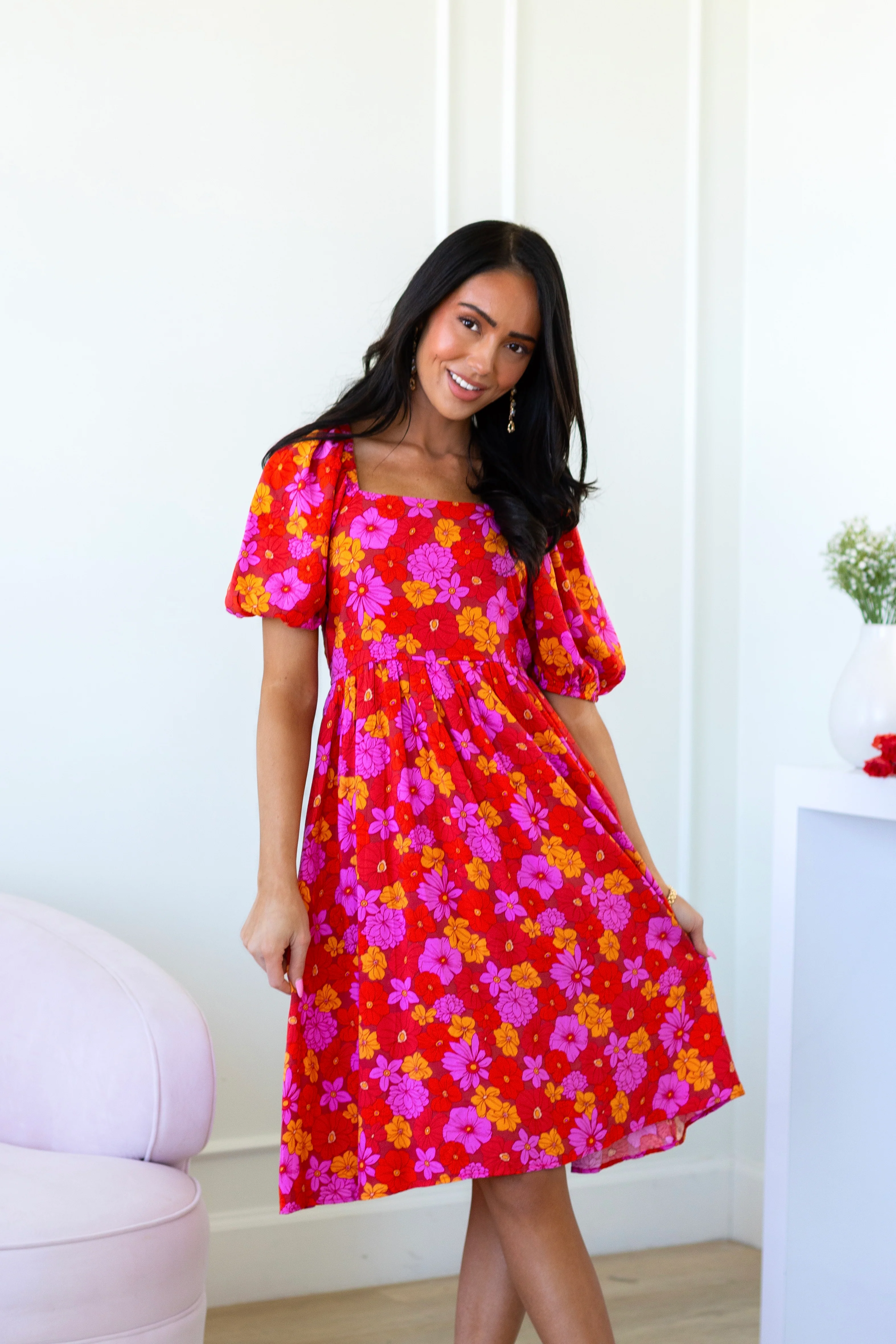 The Jaceline Dusty Red/Lavender/Peach Dresses - XNAUWBI