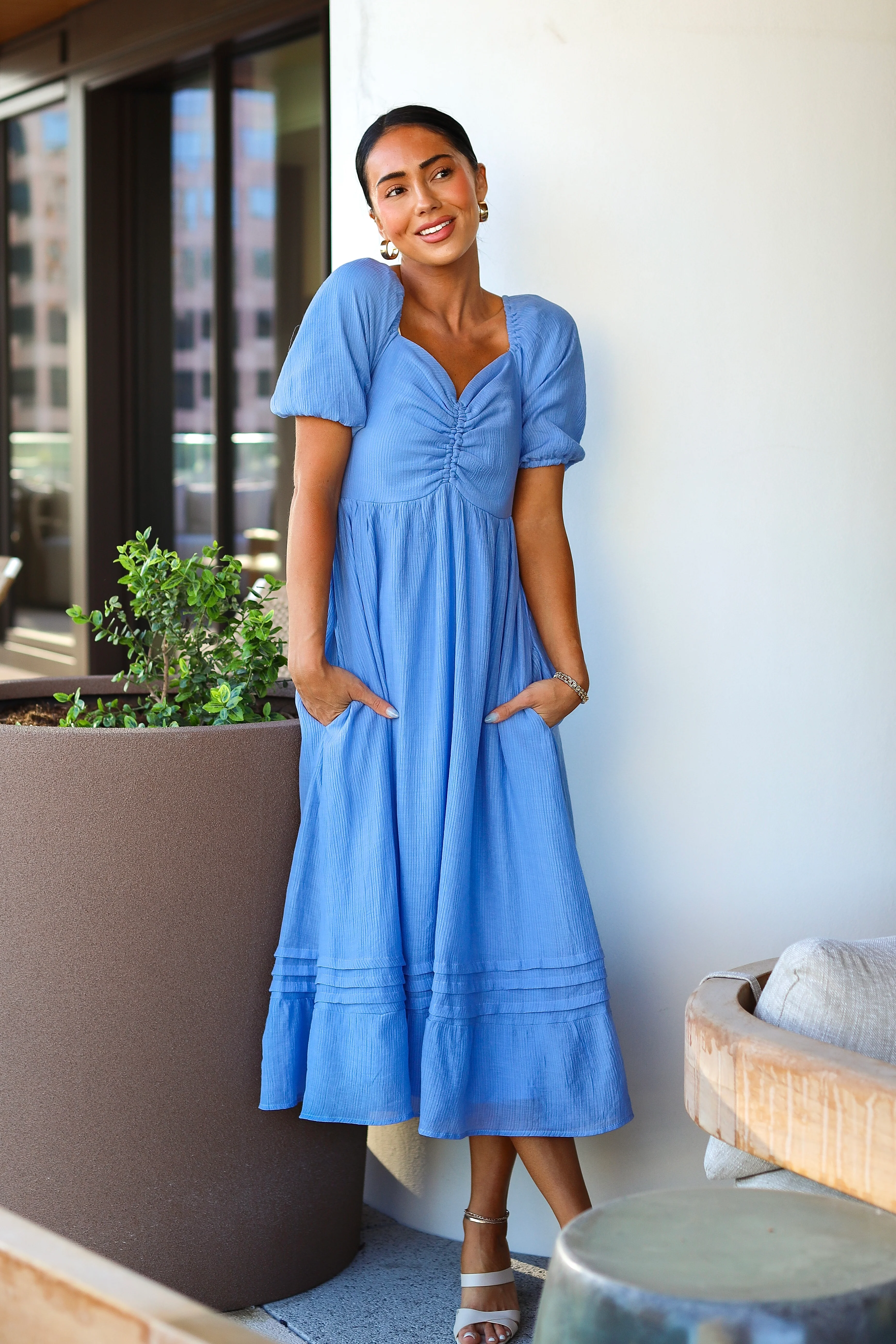 The Bronte Stardew Blue Dresses - XNAUWBI