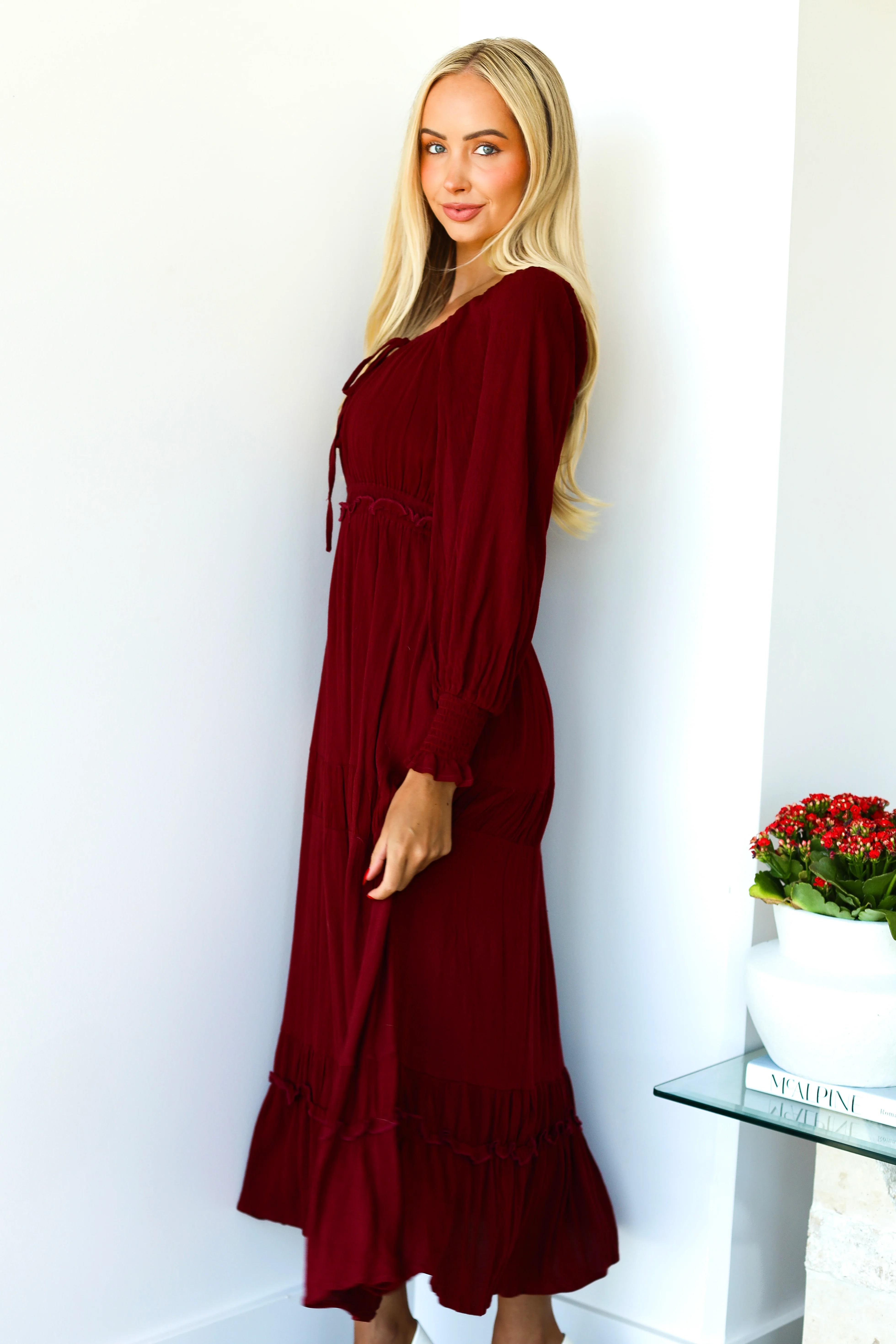The Amalie Cherry Laquer Dresses - XNAUWBI