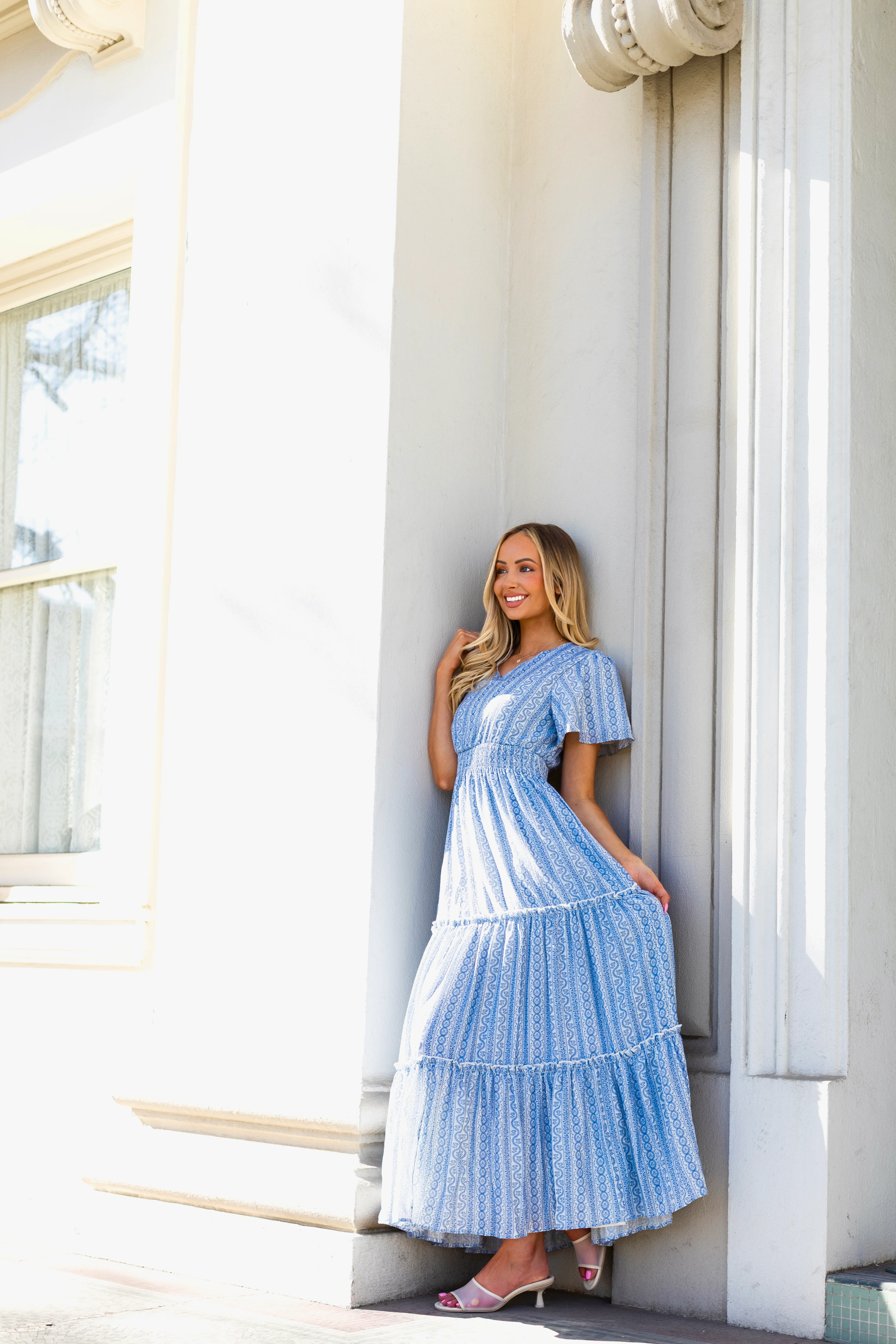 The Eden Porcelain Blue Dresses - XNAUWBI