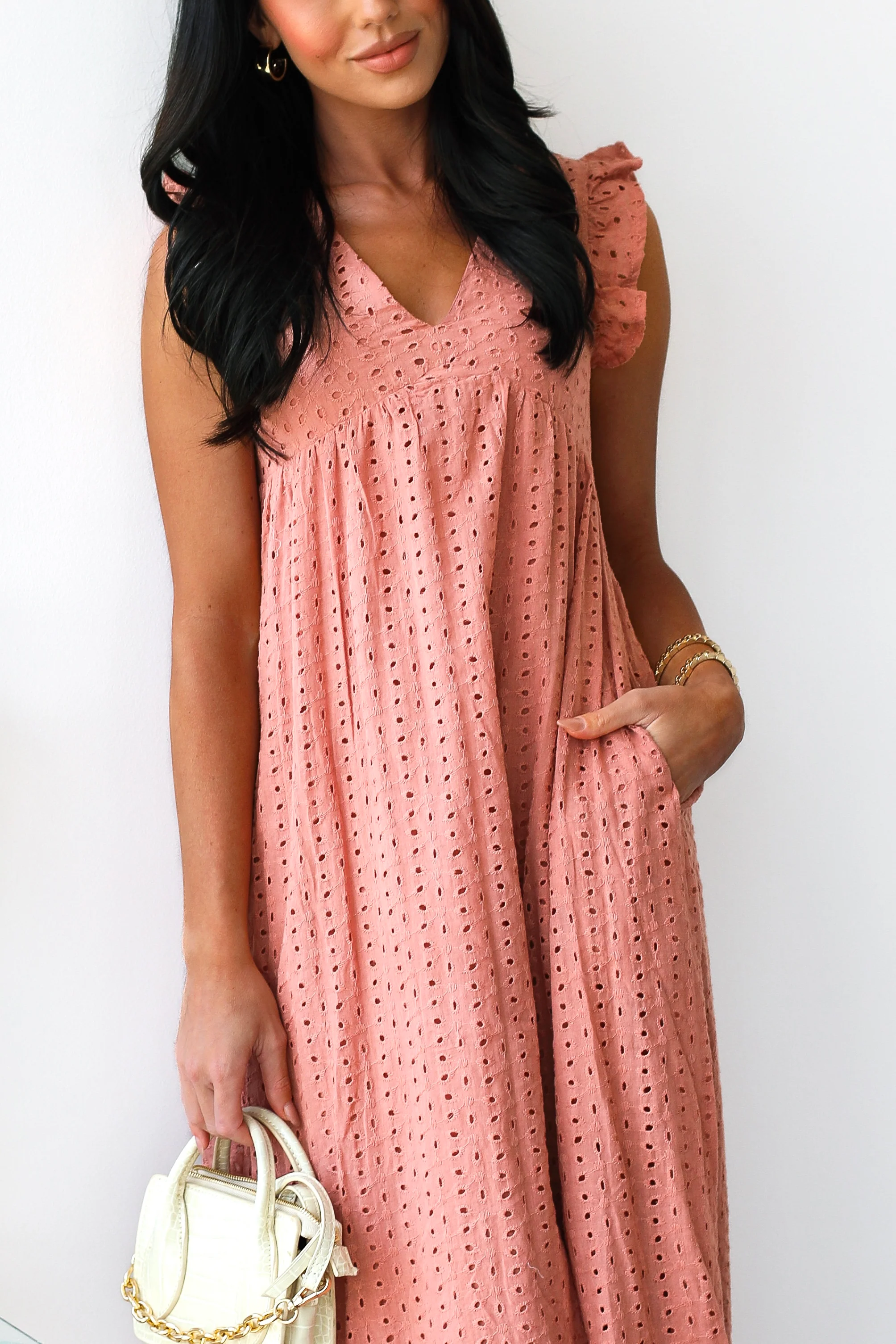 The Dutton Light Coral Dresses - XNAUWBI