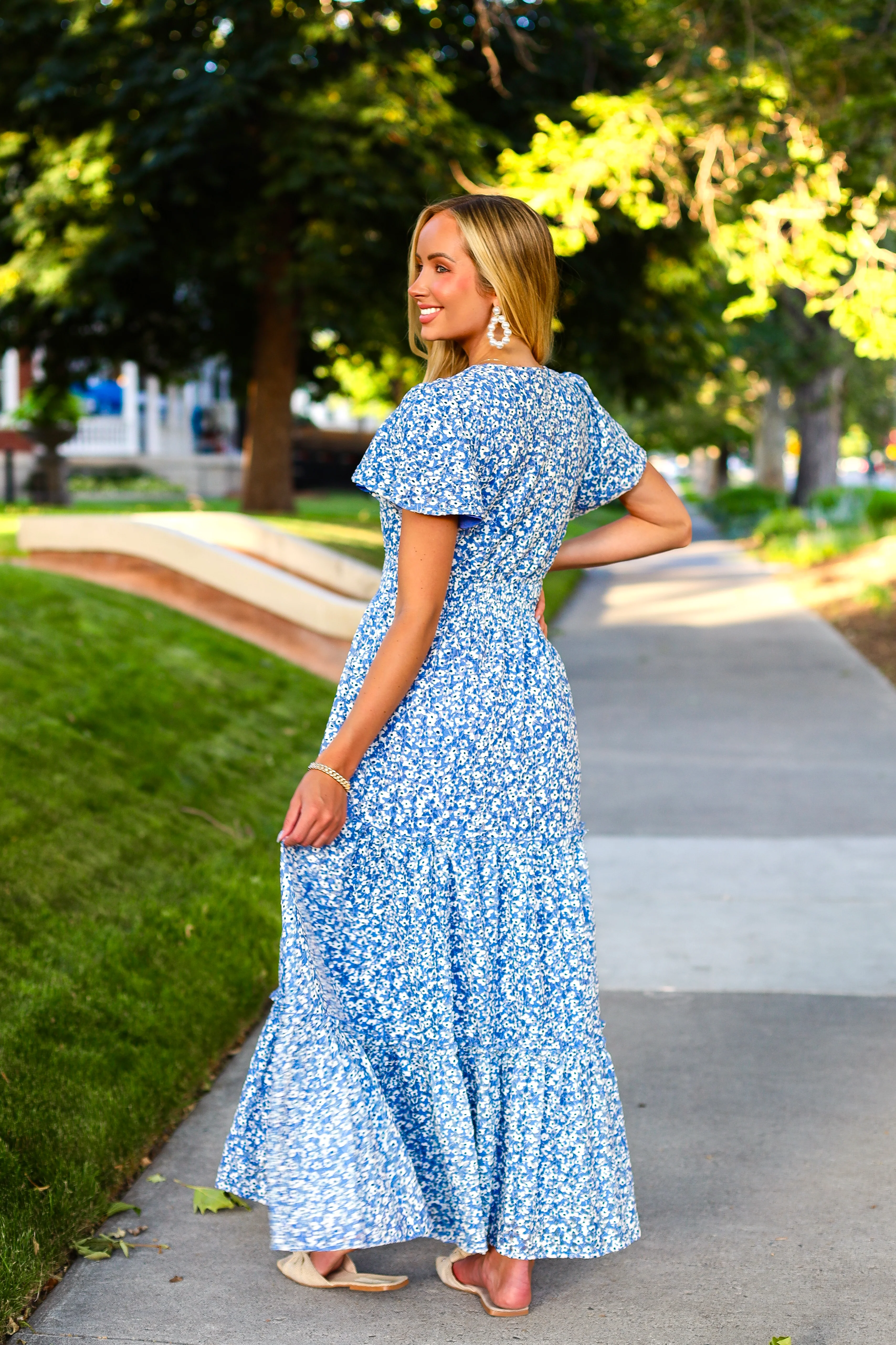 The Eden Chambray Mist Dresses - XNAUWBI