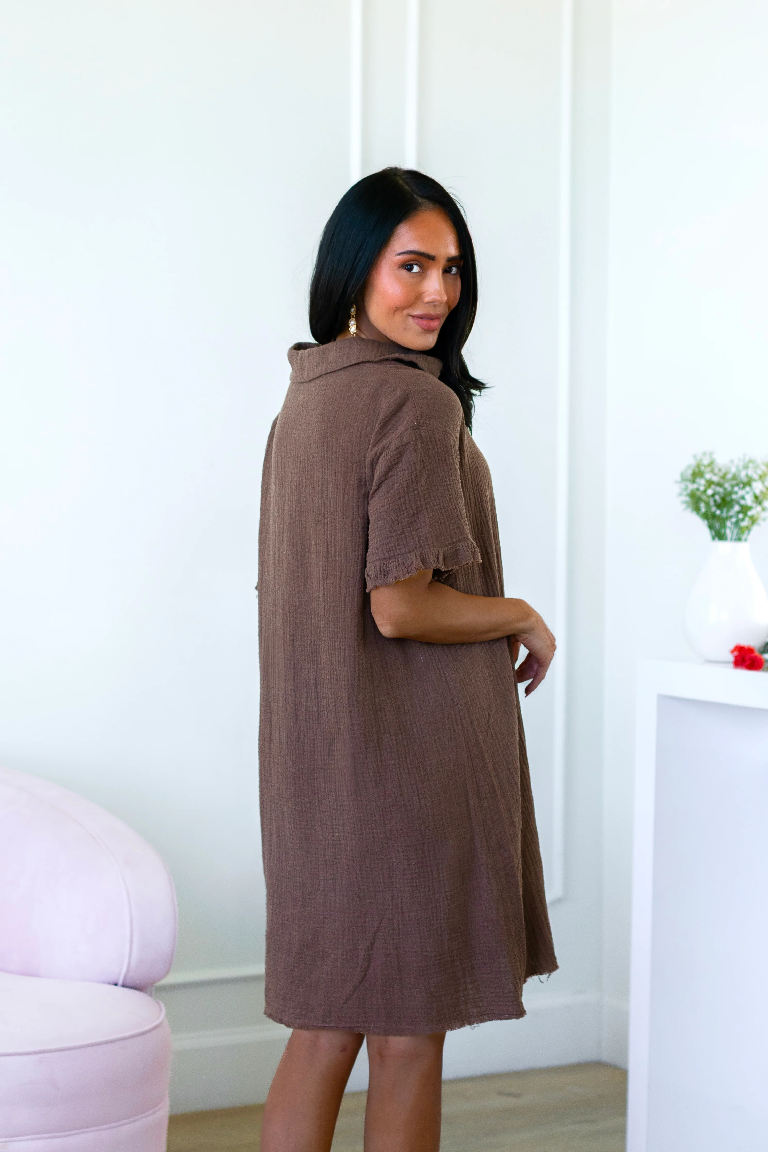 The Micha Cocoa Bean Dresses - XNAUWBI