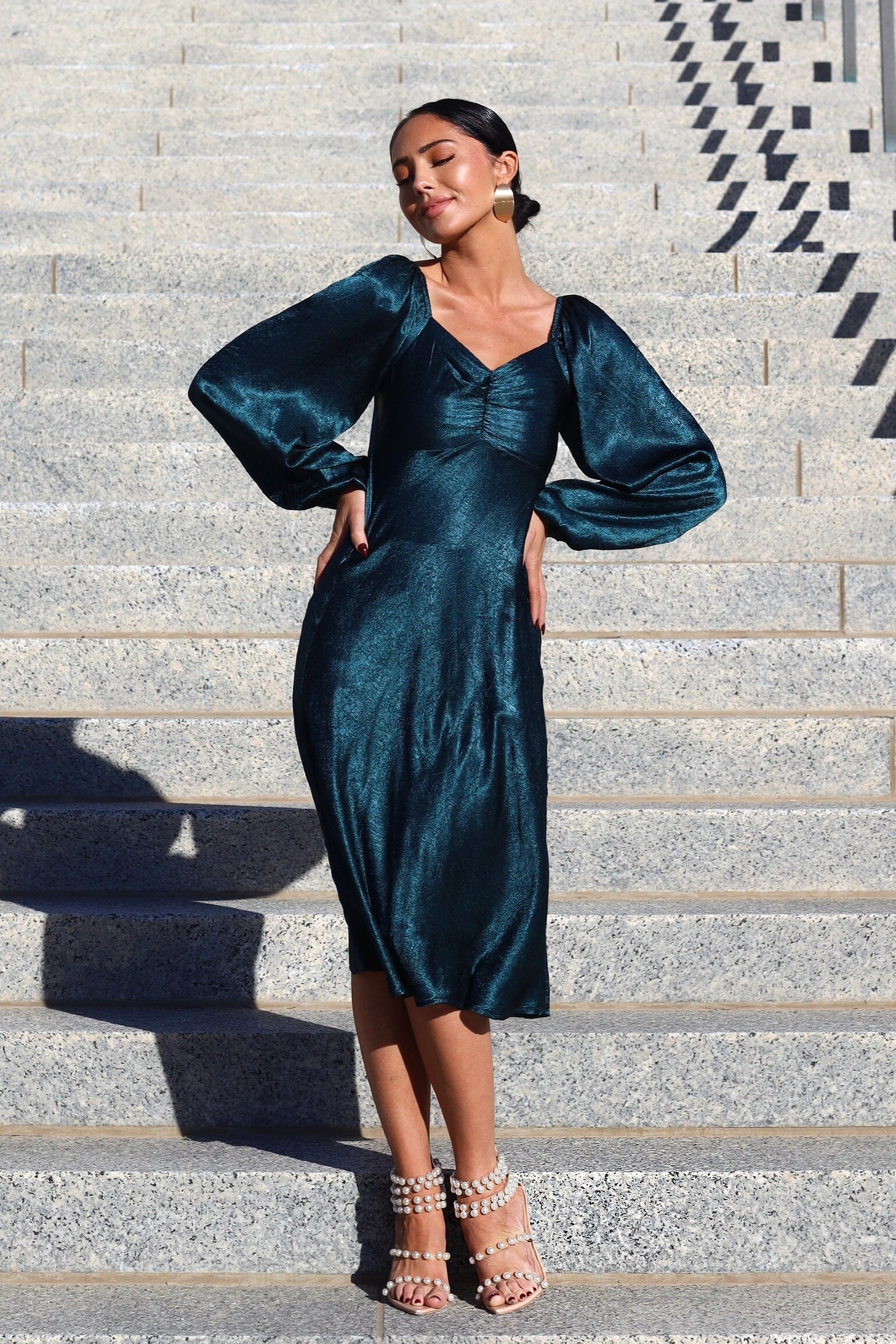 The Nellie Evergreen Dresses - XNAUWBI