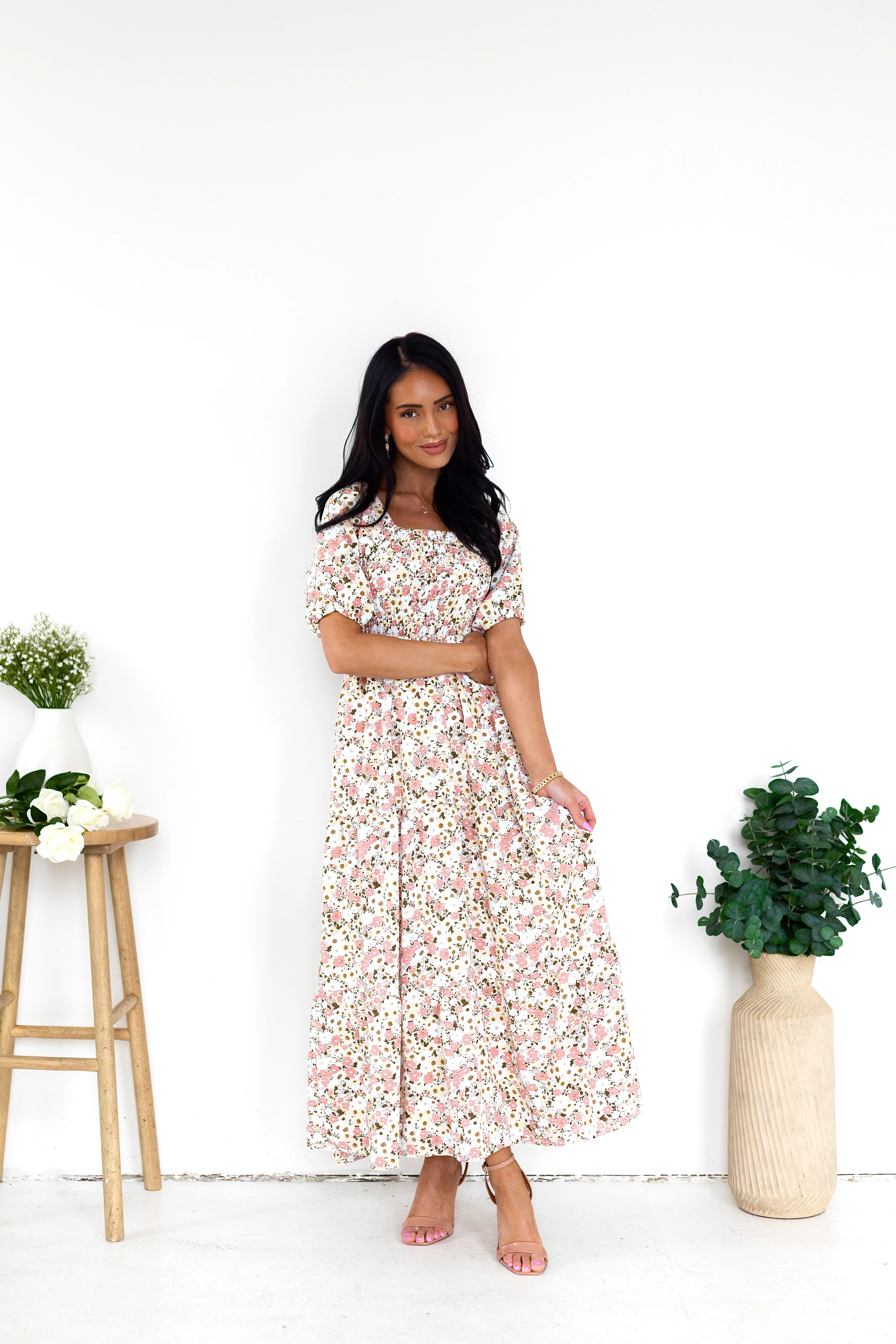 The Indy Retro Peony Dresses - XNAUWBI