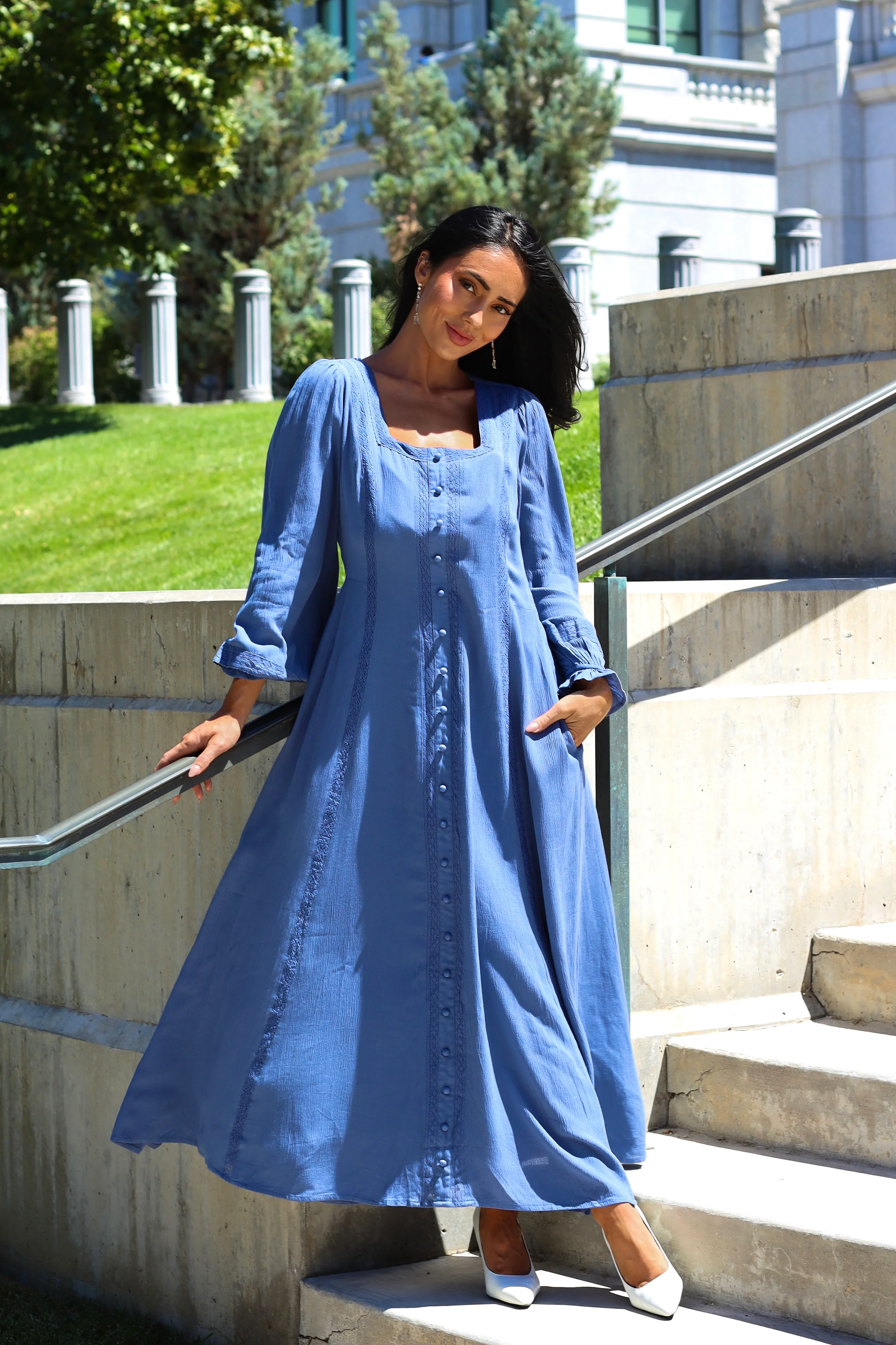 The Brett Elemental Blue Dresses - XNAUWBI