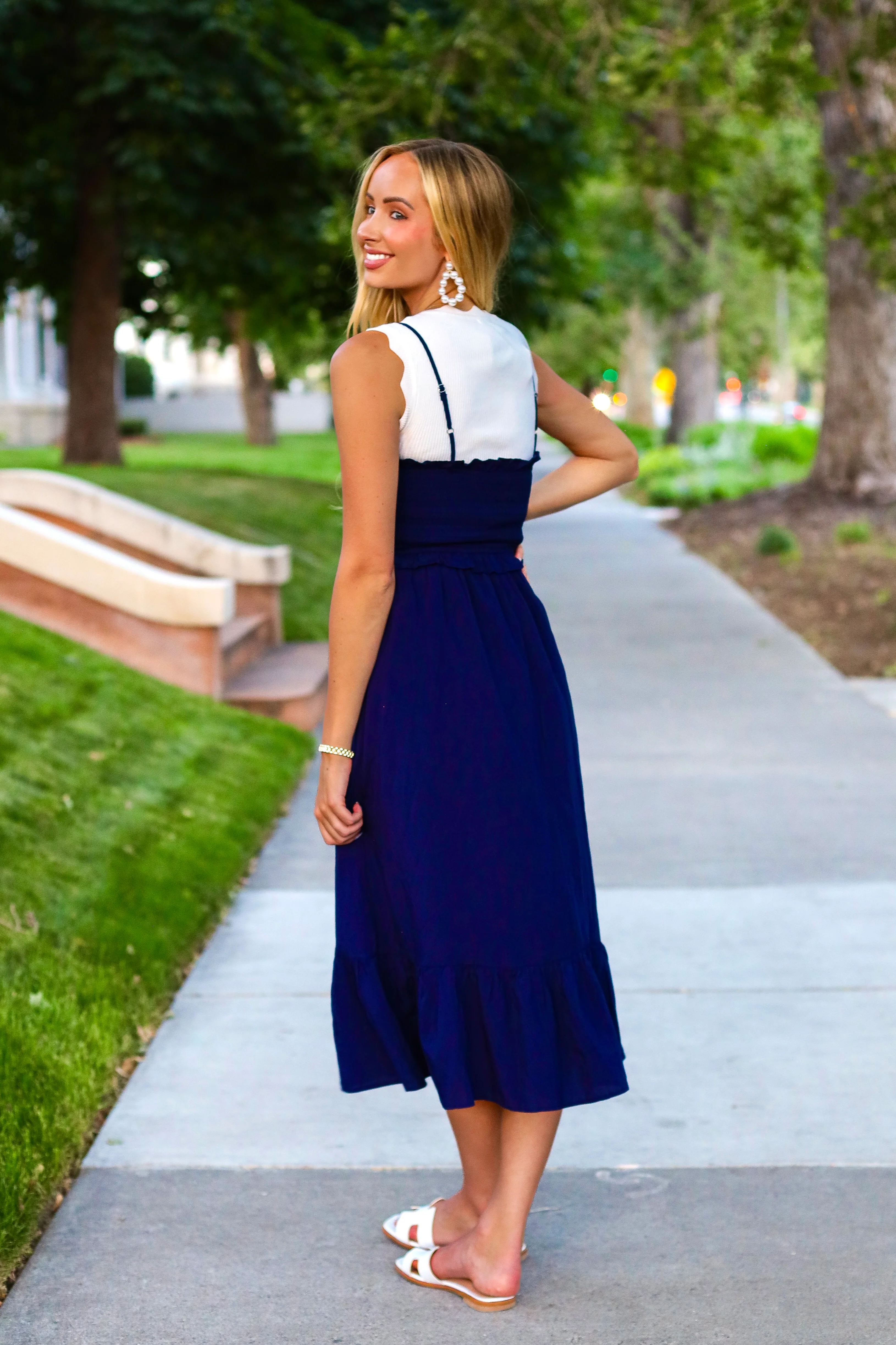 The Jones Passport Blue Dresses - XNAUWBI