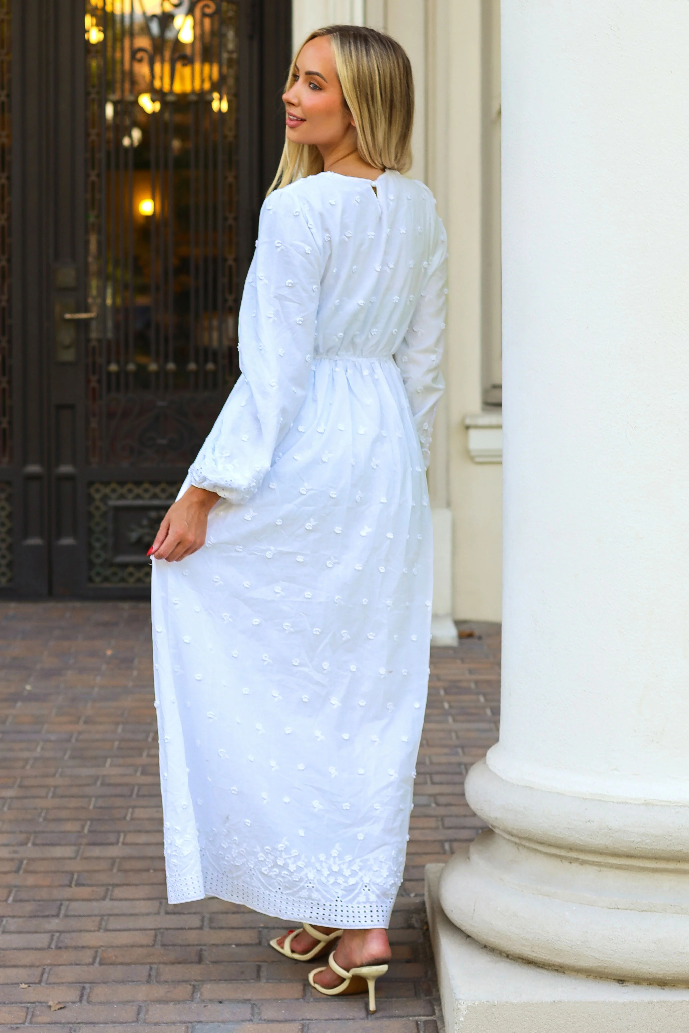 The Elowynn Pure White Dresses - XNAUWBI