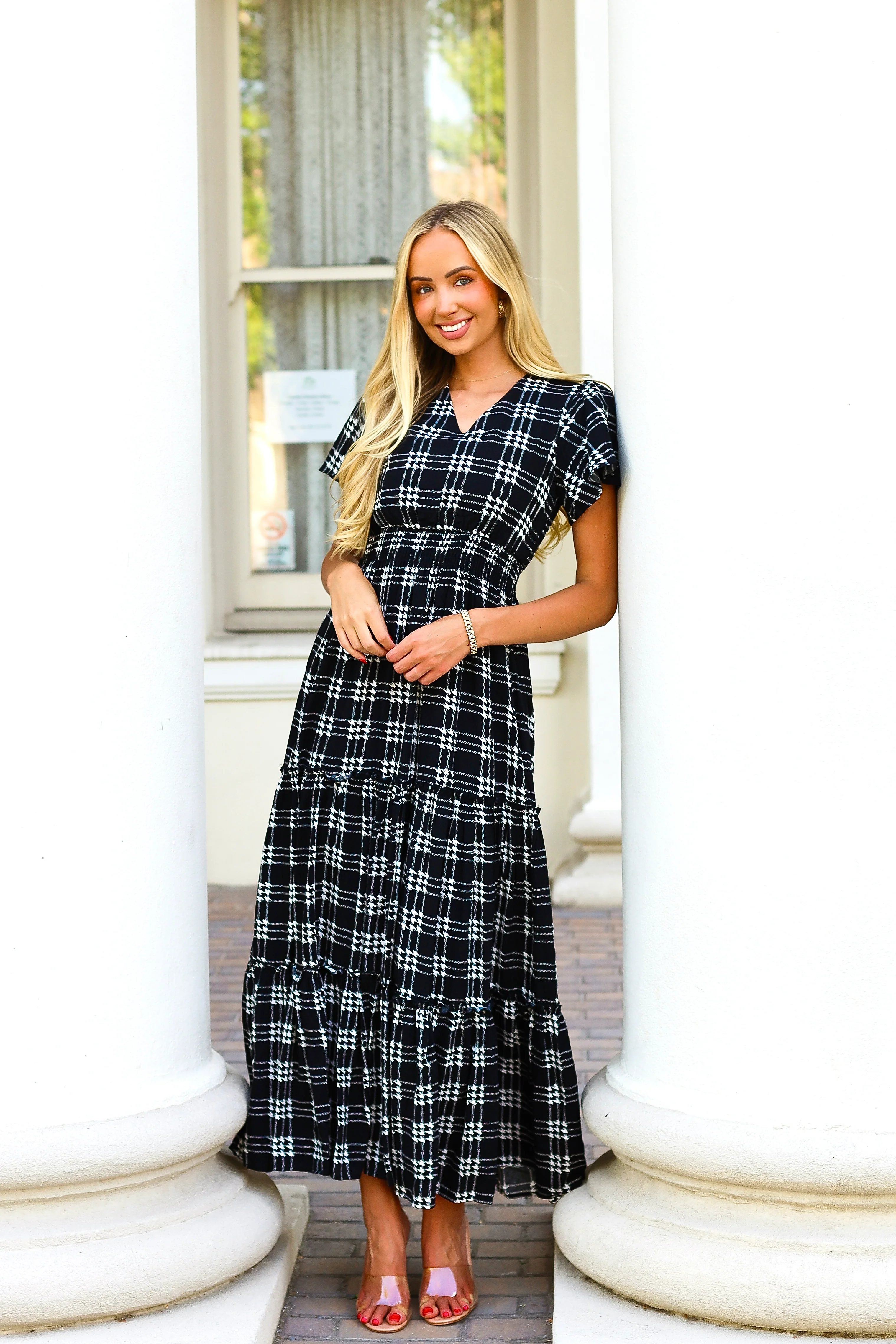 The Eden Shadow Plaid Dresses - XNAUWBI