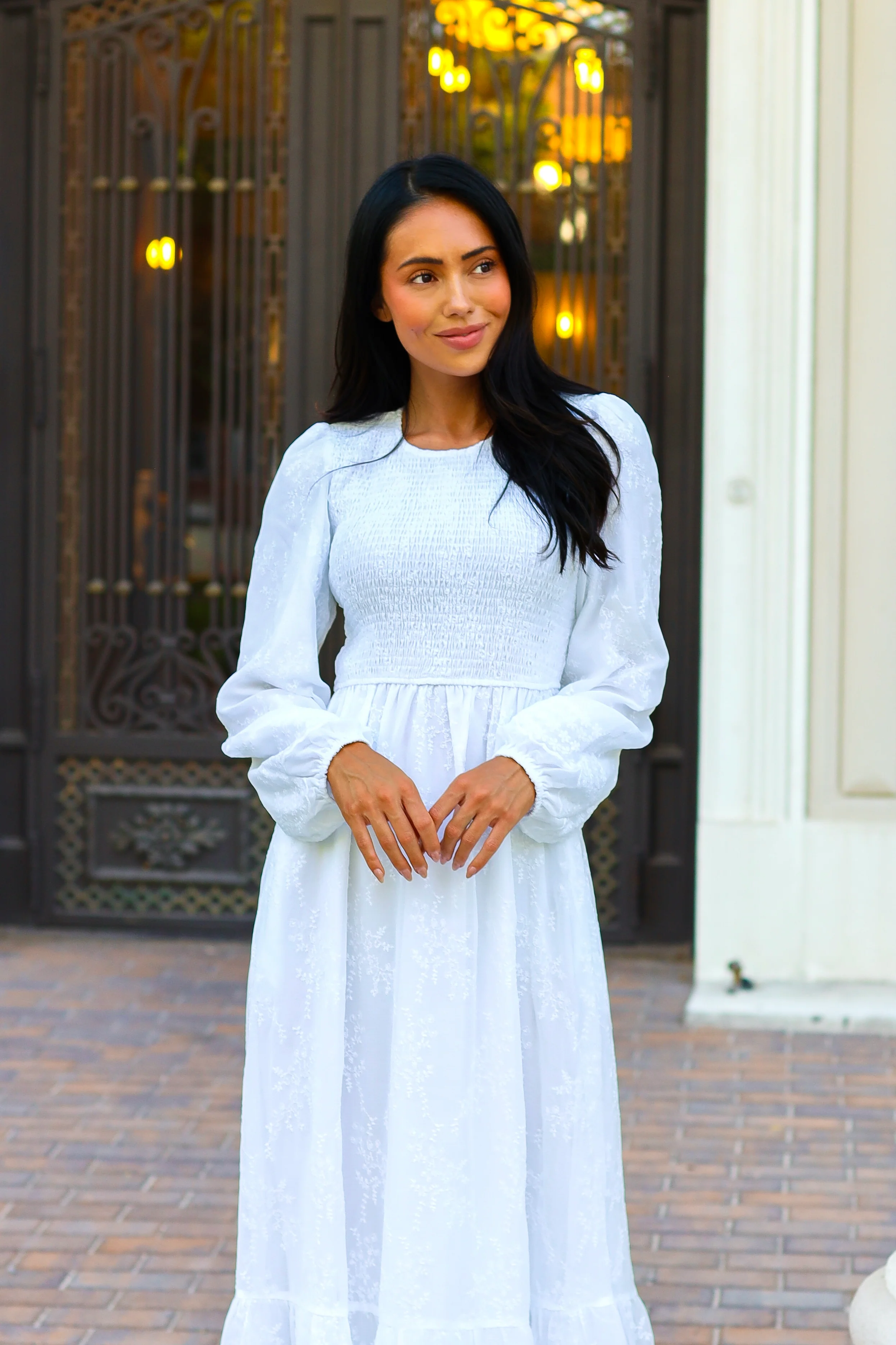 The Memrie Pure White Dresses - XNAUWBI