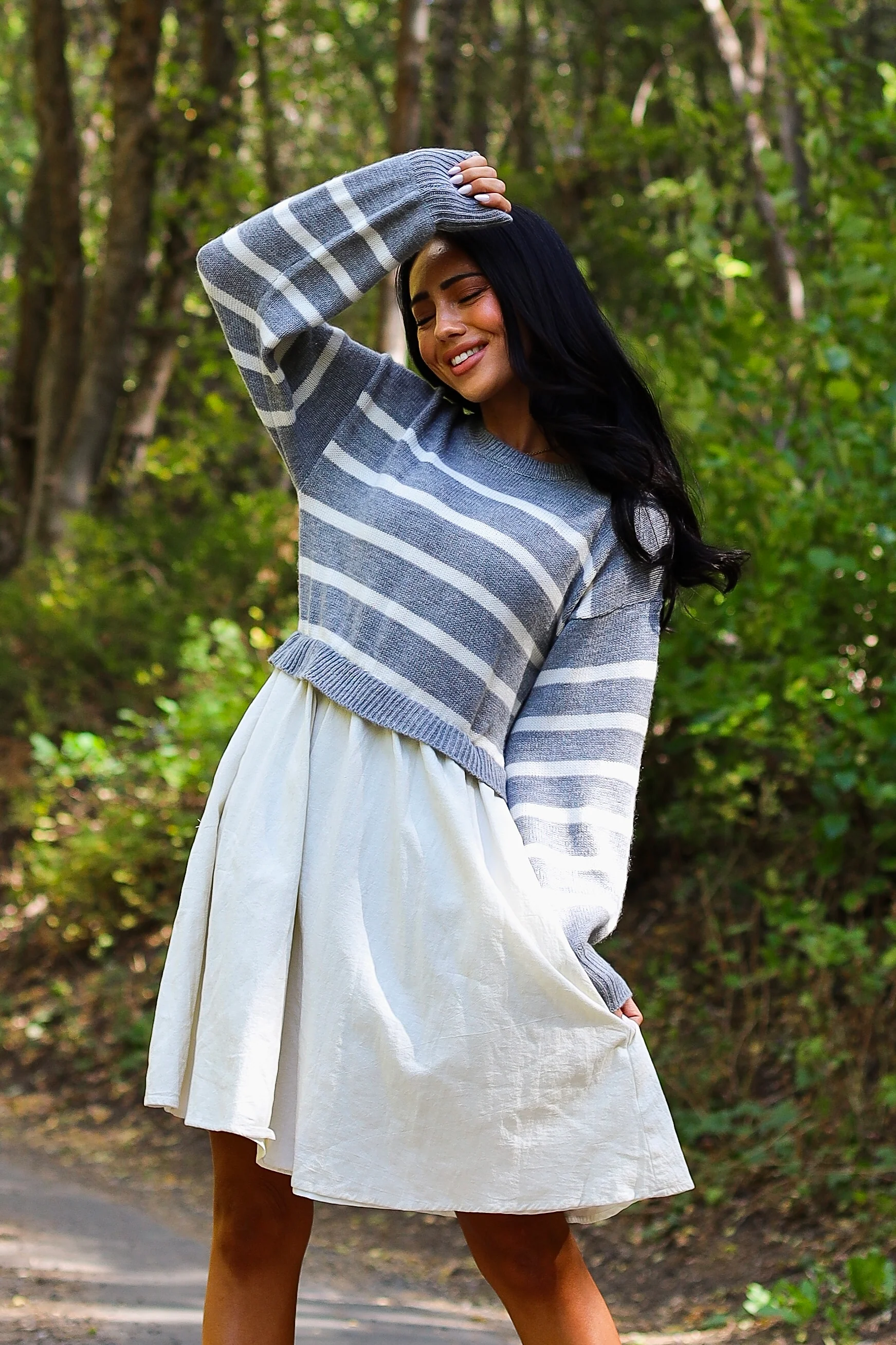 The Cameron Light Grey Dresses - XNAUWBI