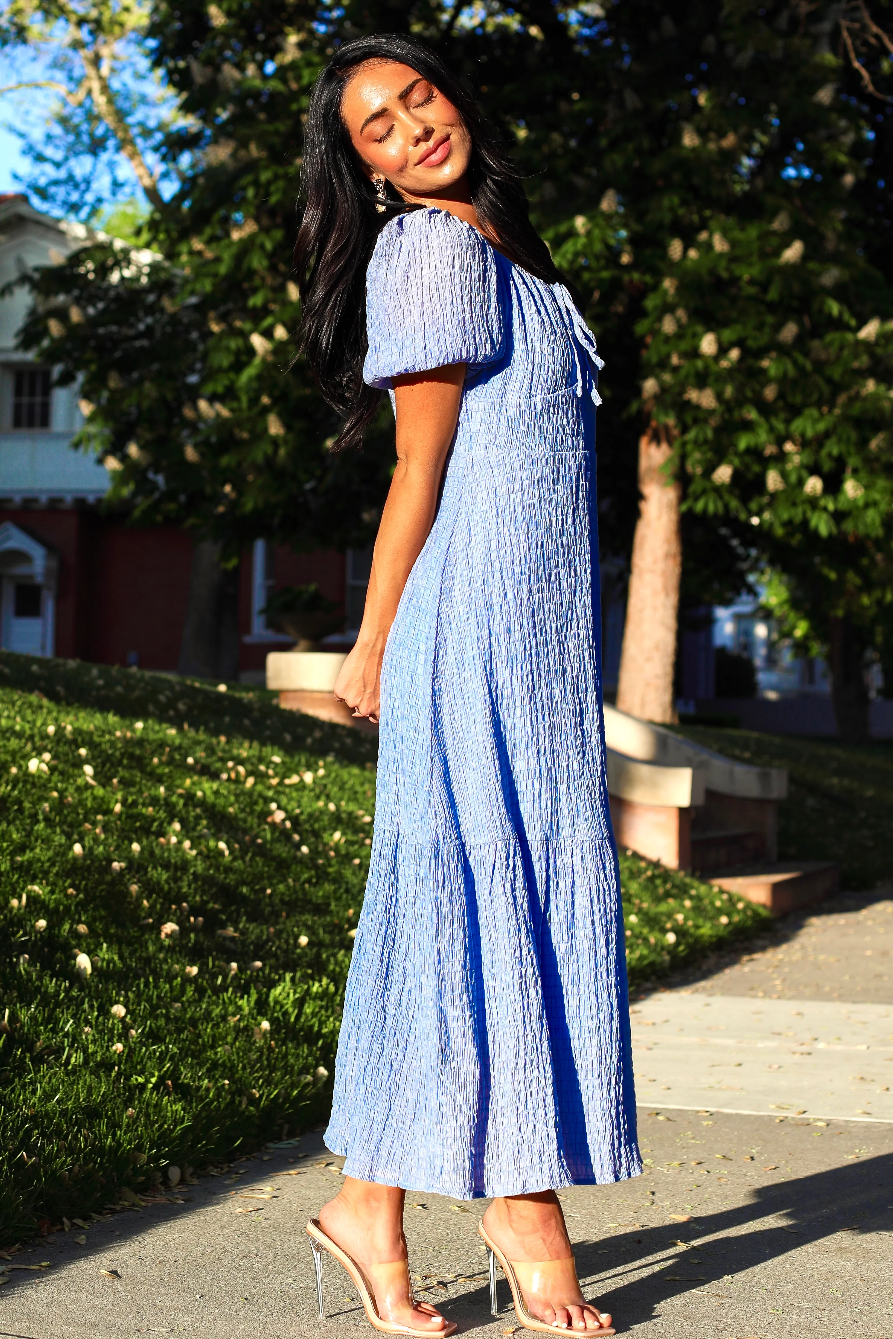 The Marlaine Light Blue Dresses - XNAUWBI