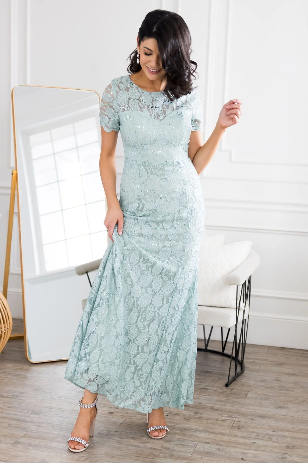 The Jasmine Pastel Sage Dresses - XNAUWBI