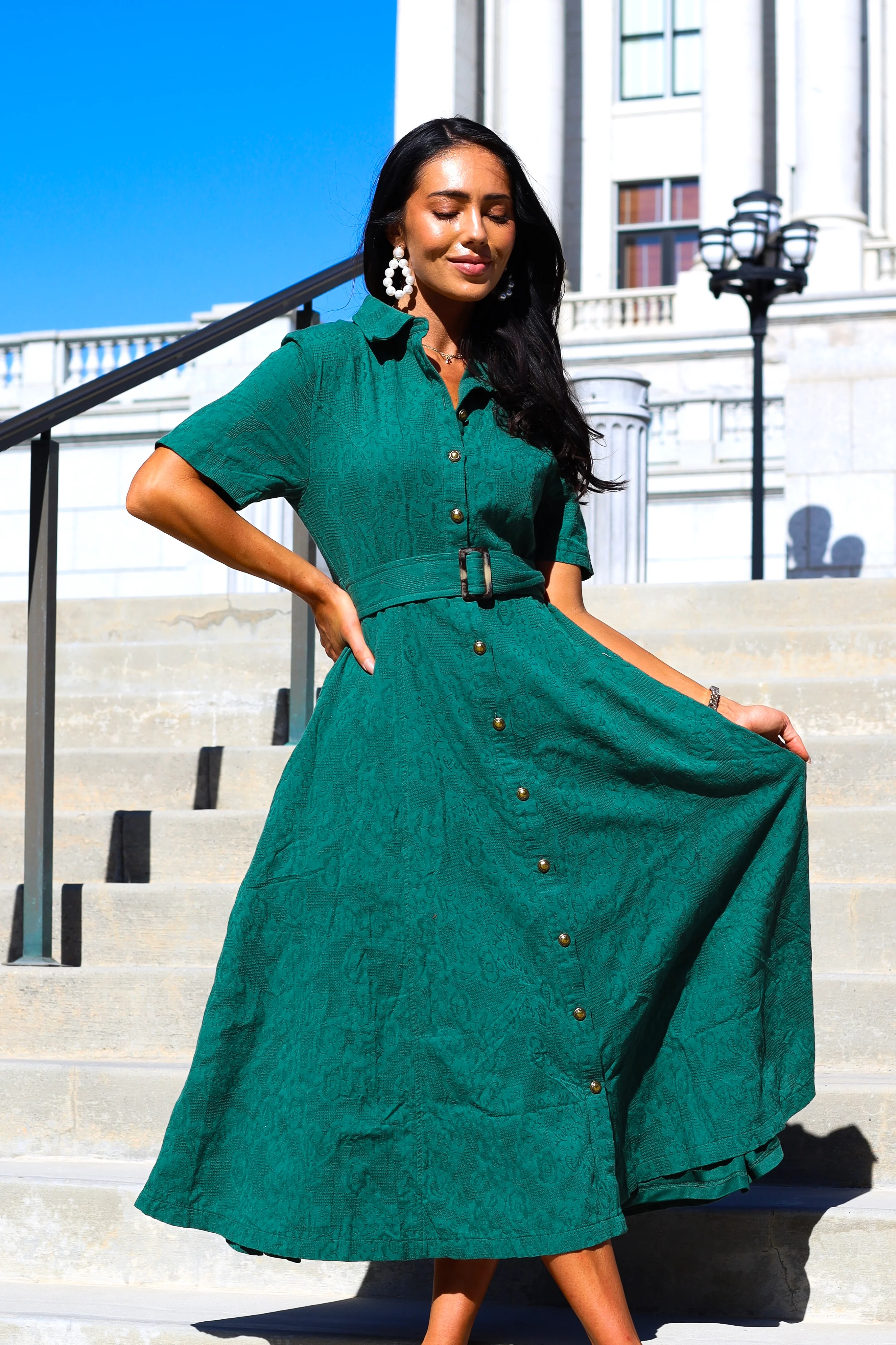 The Darla Dawn Green Dresses - XNAUWBI