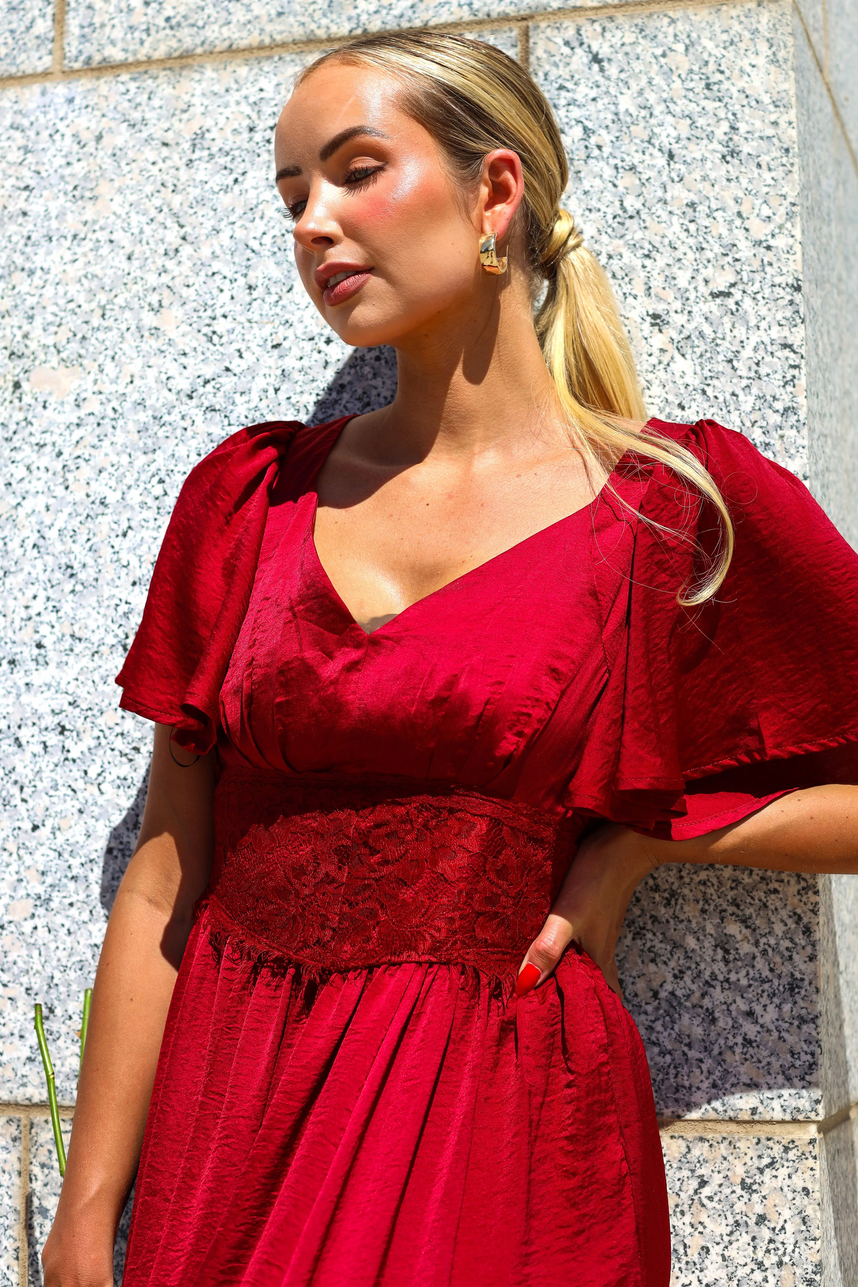 The Kendria Cranberry Dresses - XNAUWBI