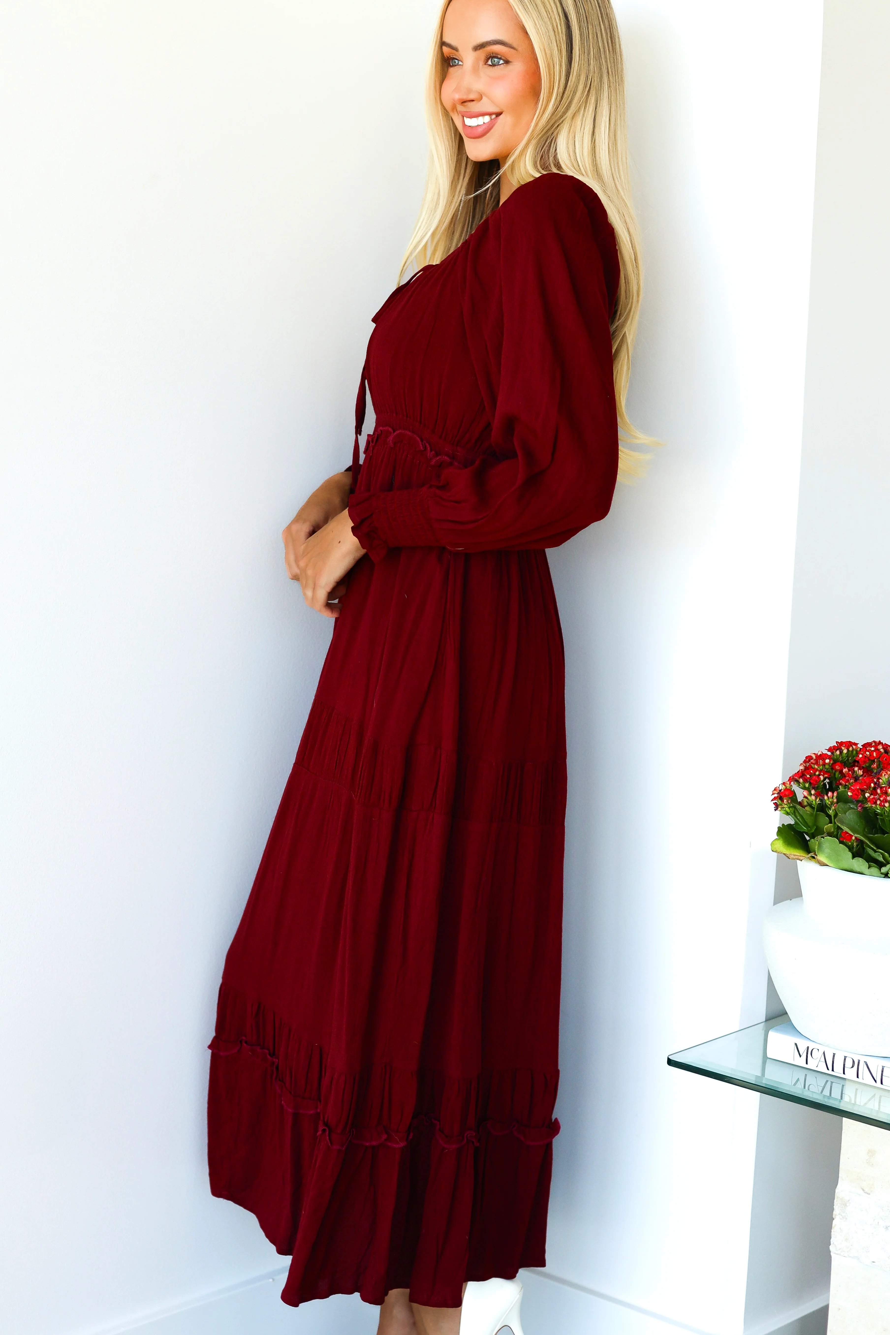 The Amalie Cherry Laquer Dresses - XNAUWBI