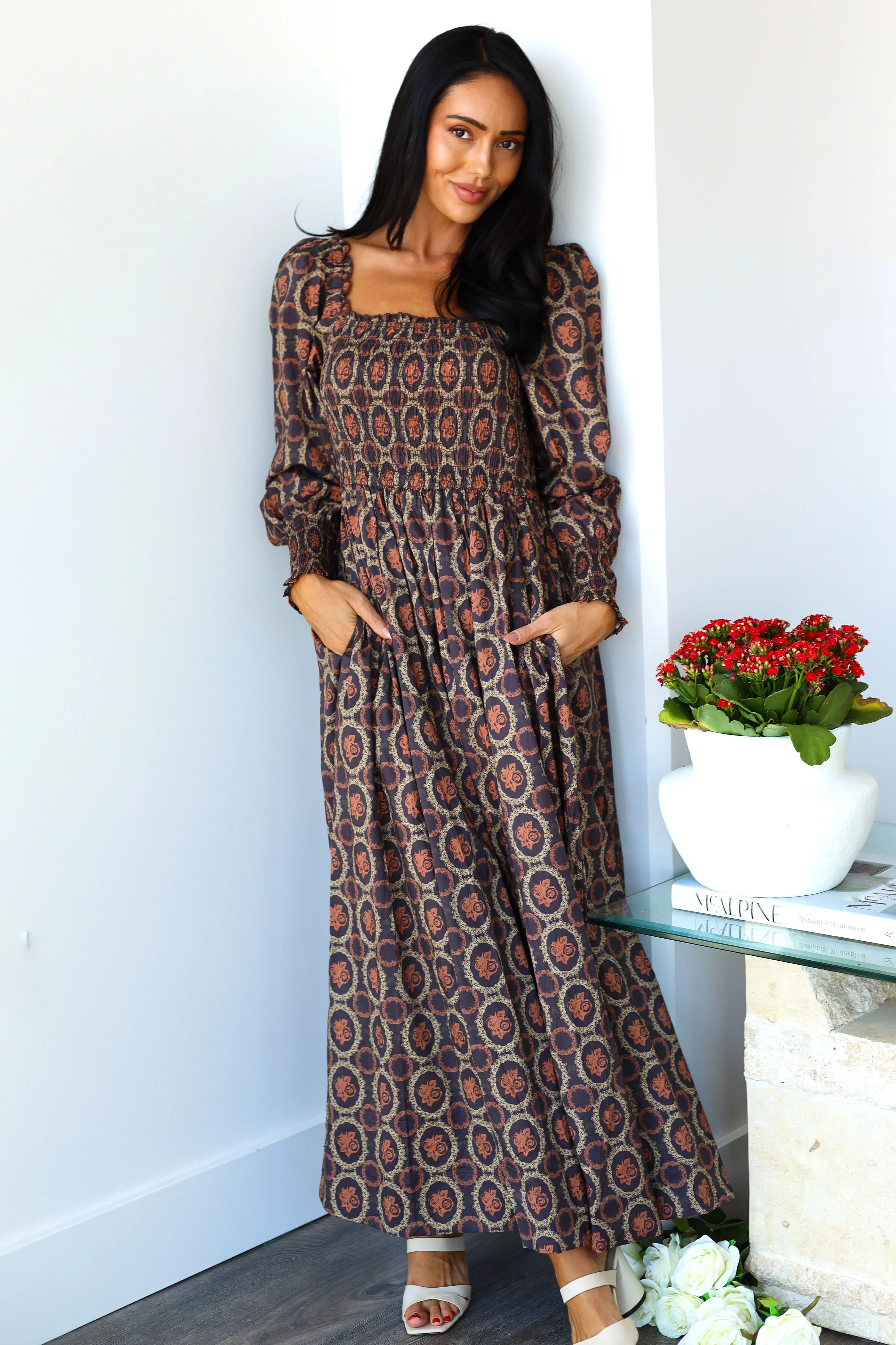 The Cami Umber Rust Dresses - XNAUWBI