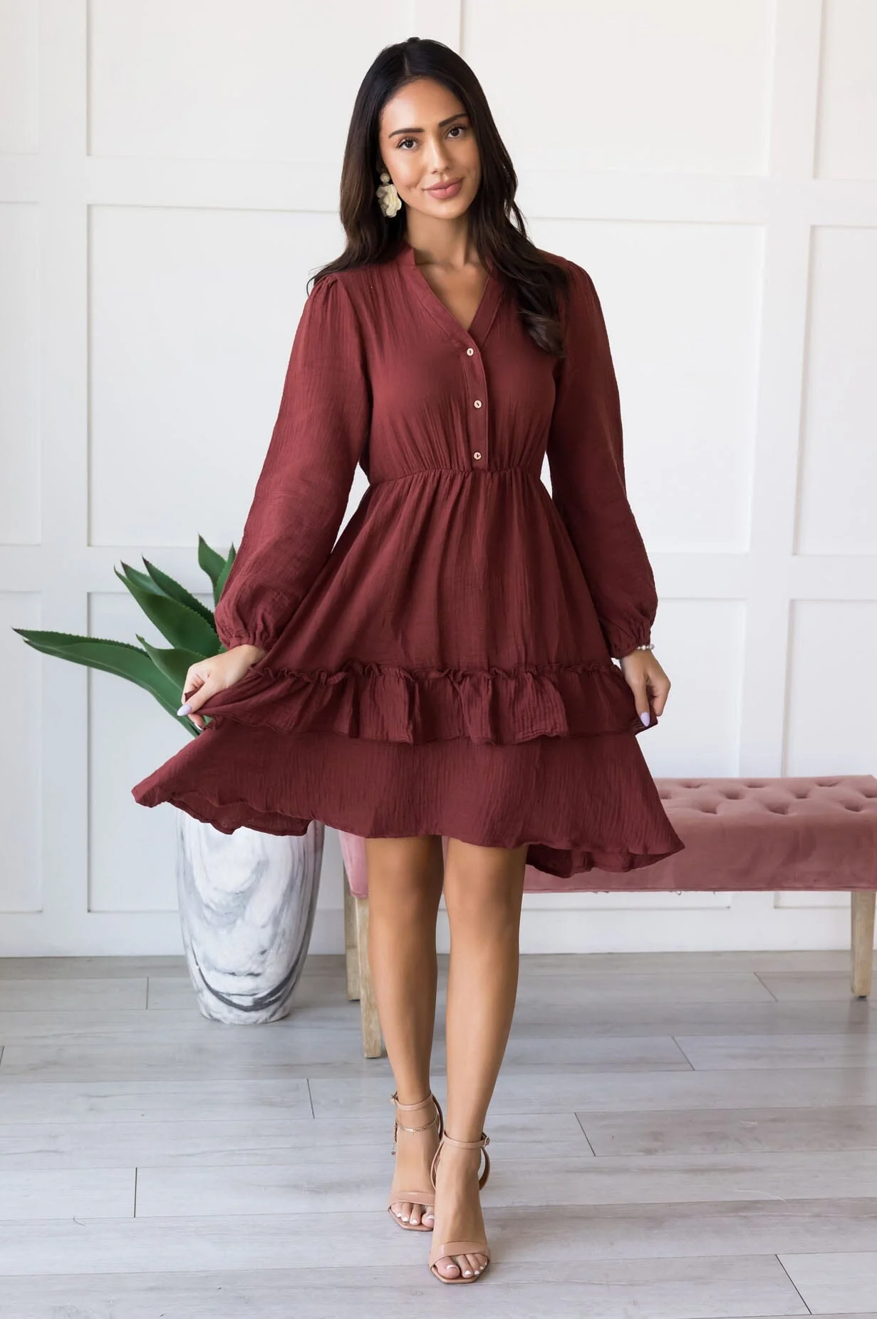 The Sandra Redwood Dresses - XNAUWBI